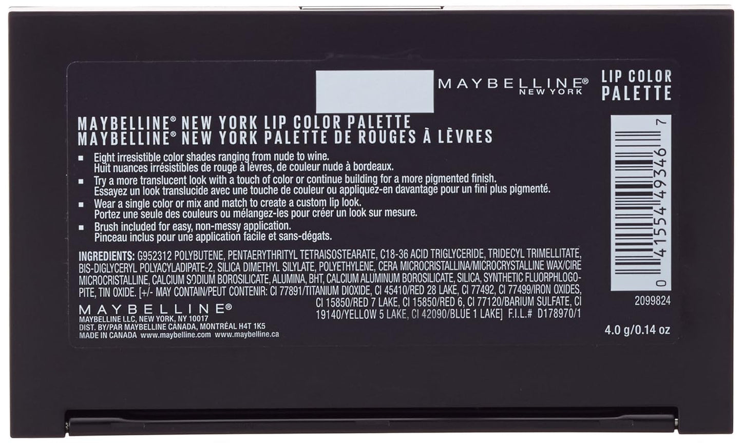 Maybelline Lip Studio Lip Color Palette, 0.14 oz.