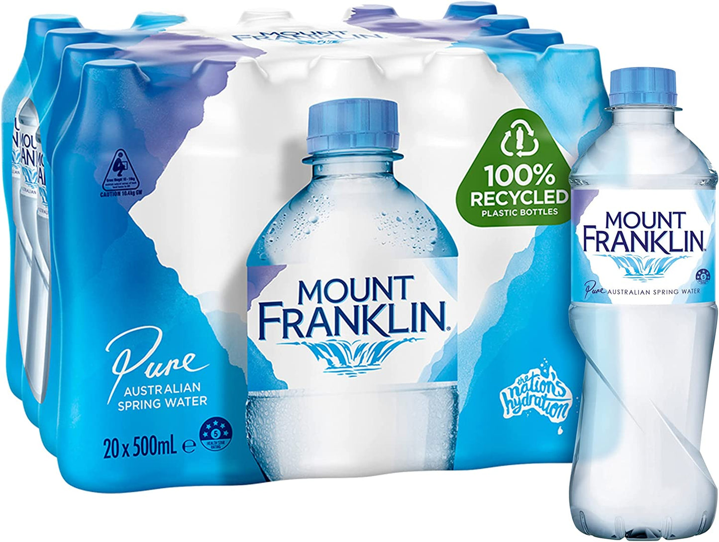 Mount Franklin Pure Australian Still Water 20 x 500mL
