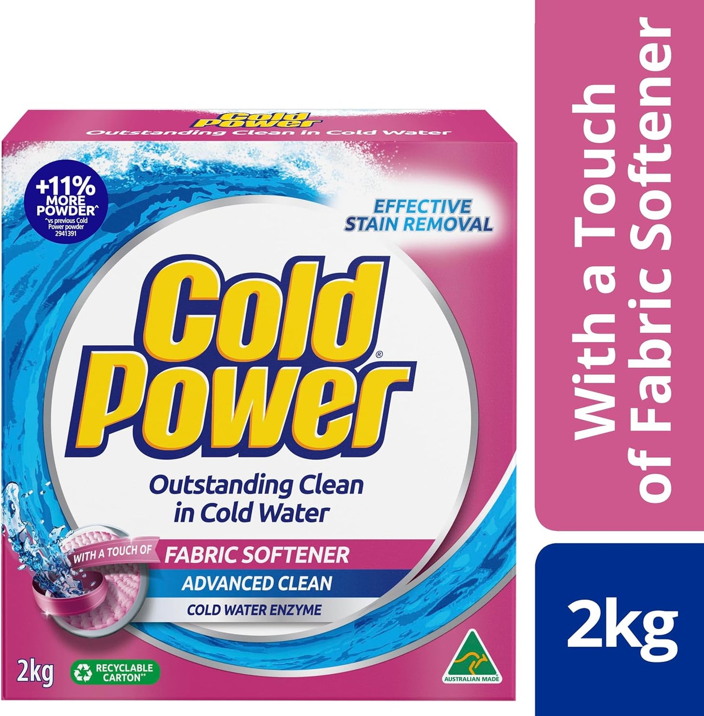 Cold Power 2 in 1 With a Touch of Fabric Softener Powder Laundry Detergent 2Kg