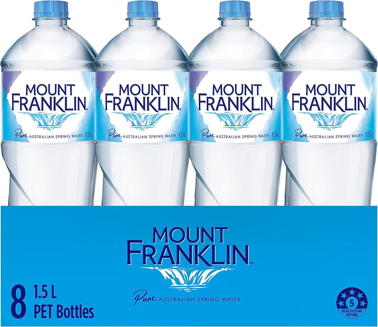 Mount Franklin Pure Australian Spring Still Water Multipack Bottles 8 x 1.5L