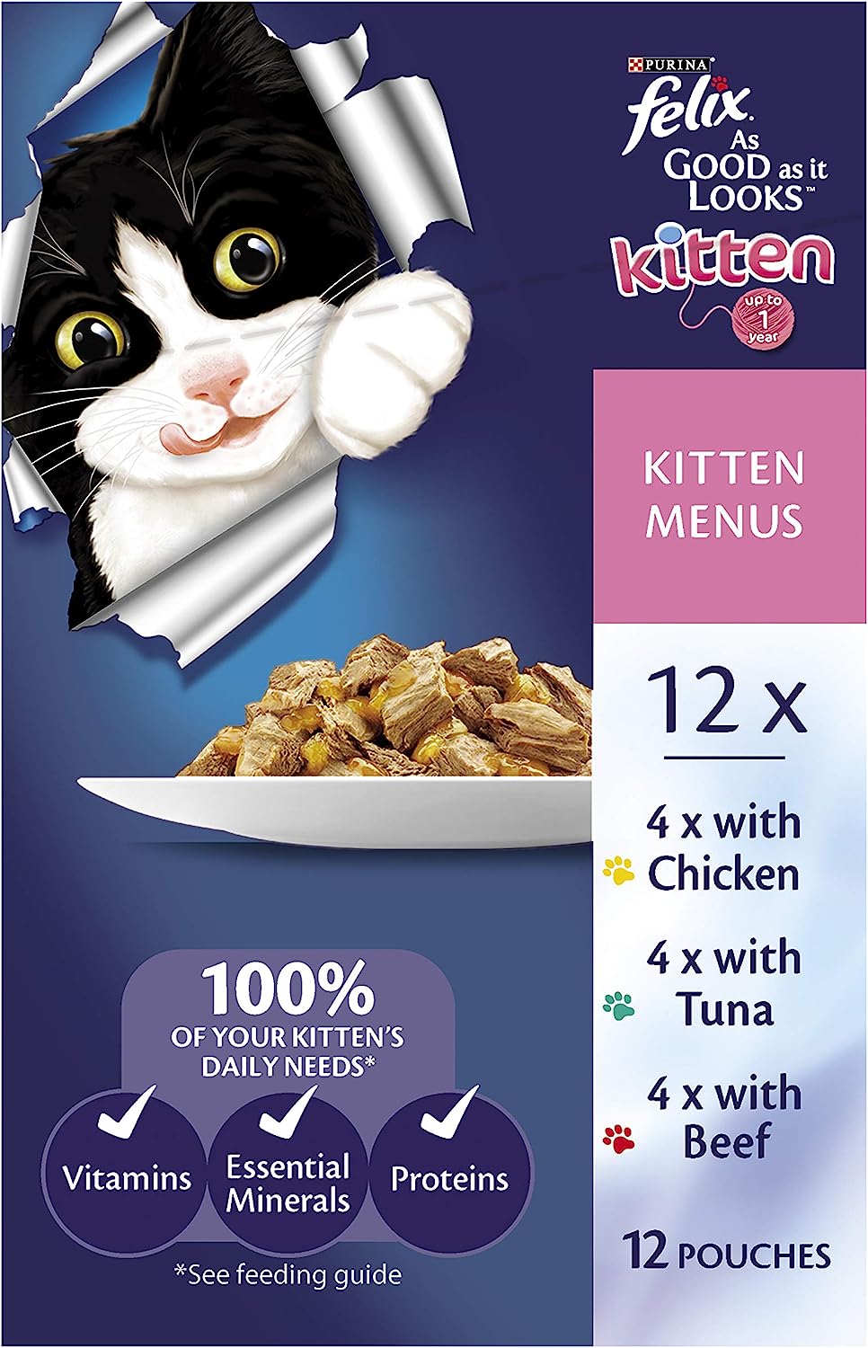 Felix As Good As It Looks - Kitten Menus, 60X85G