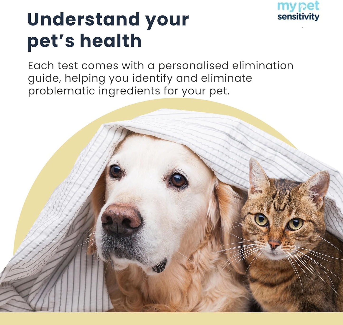 My Pet Sensitivity Advanced Test - at-Home Pet Test | 460 Items | Quick Results | Non-Invasive Hair Collection | Comprehensive Food, Environment, Nutrient