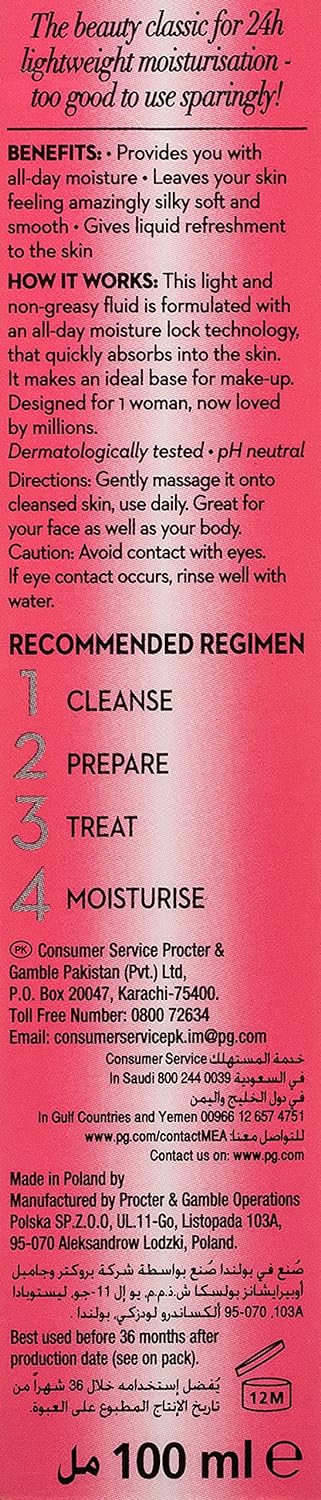 Olay Beauty Fluid Moisturiser Regular - 100 Ml