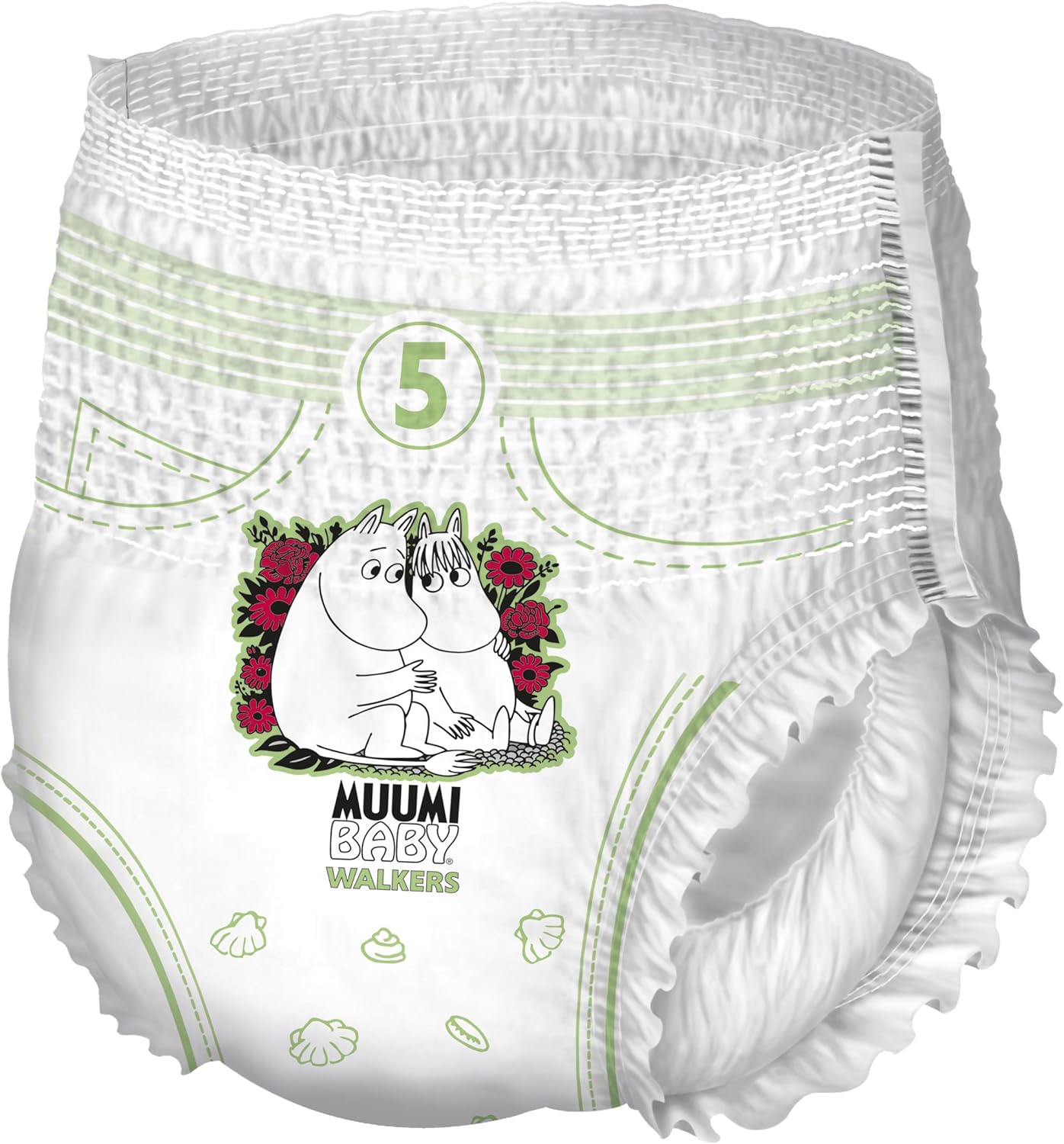 Muumi Baby Nappy Pants Pack of 38, Size 5 Maxi Plus 10-15 kg
