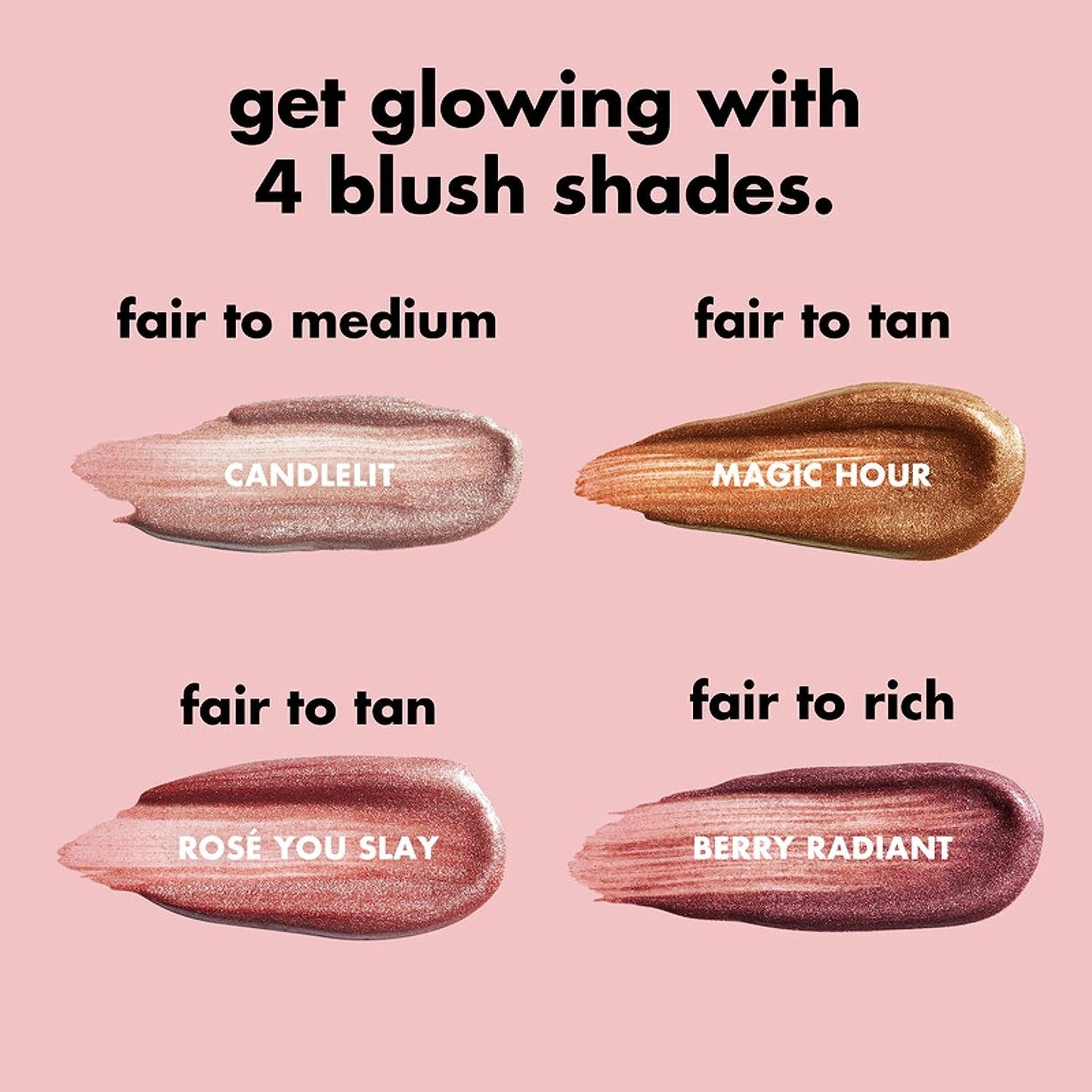 Halo Glow Blush Beauty Wand, Liquid Blush Wand For Radiant, Flushed Cheeks, Infused With Squalane, Vegan & Cruelty-free, Rosé You Slay