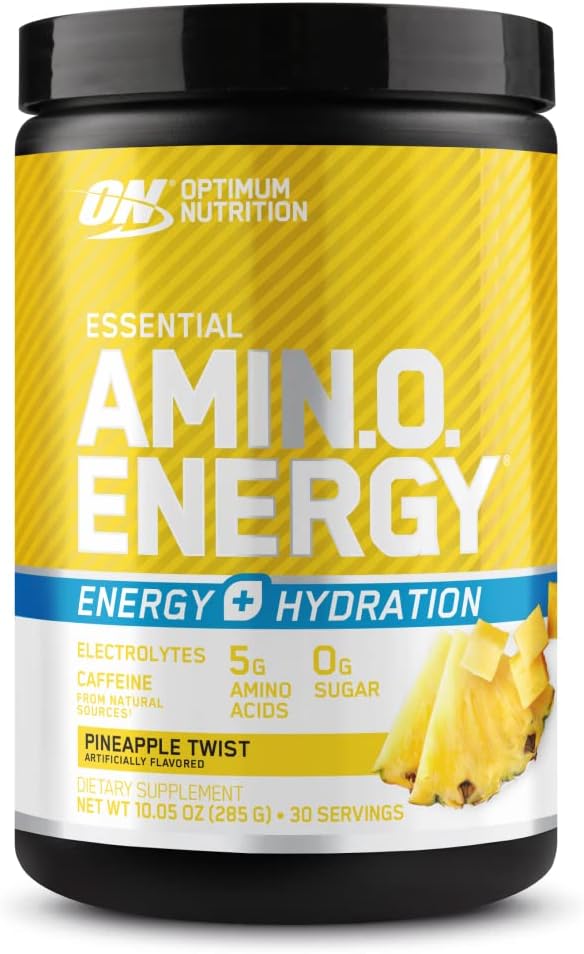 OPTIMUM NUTRITION Amino Energy + Electrolytes Powder, Pineapple Twist, 285g, 30 Servings