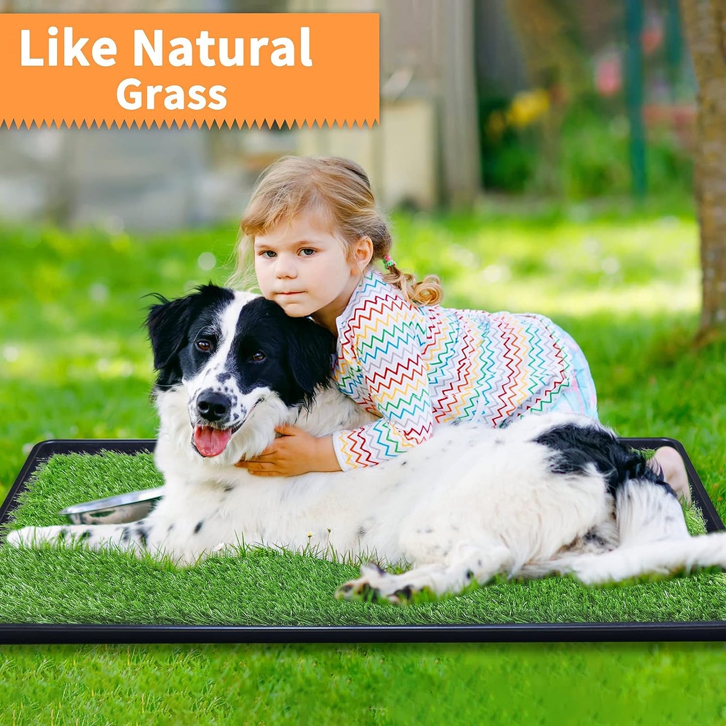 Grass for Dogs, Potty Grass Mat with Drainage Holes, Super Easy Cleaning(1 Pack)
