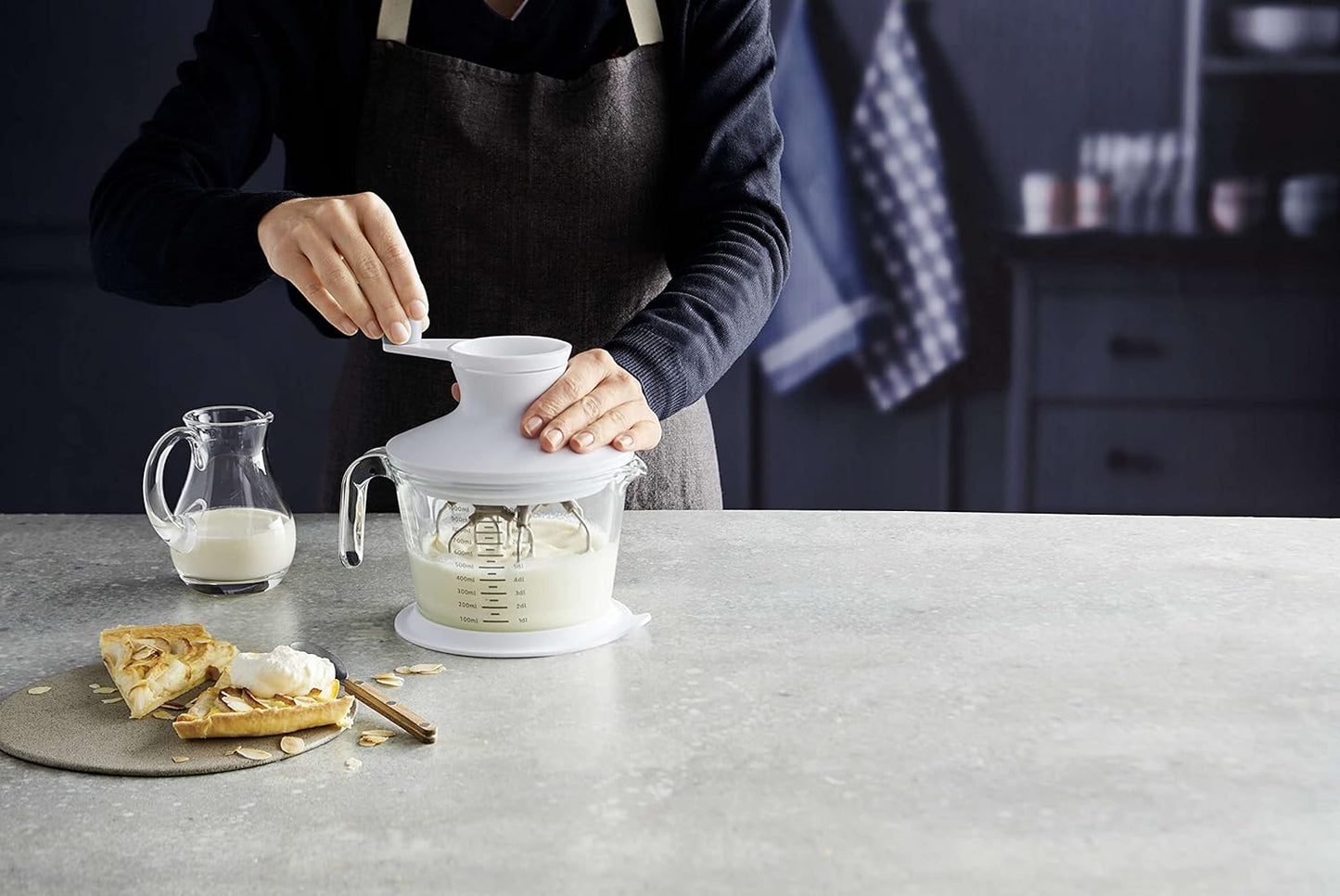 Betty Bossi Küchenblitz Glass Stirrer - with The Kitchen Appliance, You can Achieve Cream, Mayonnaise and Egg Whites in no time at Al