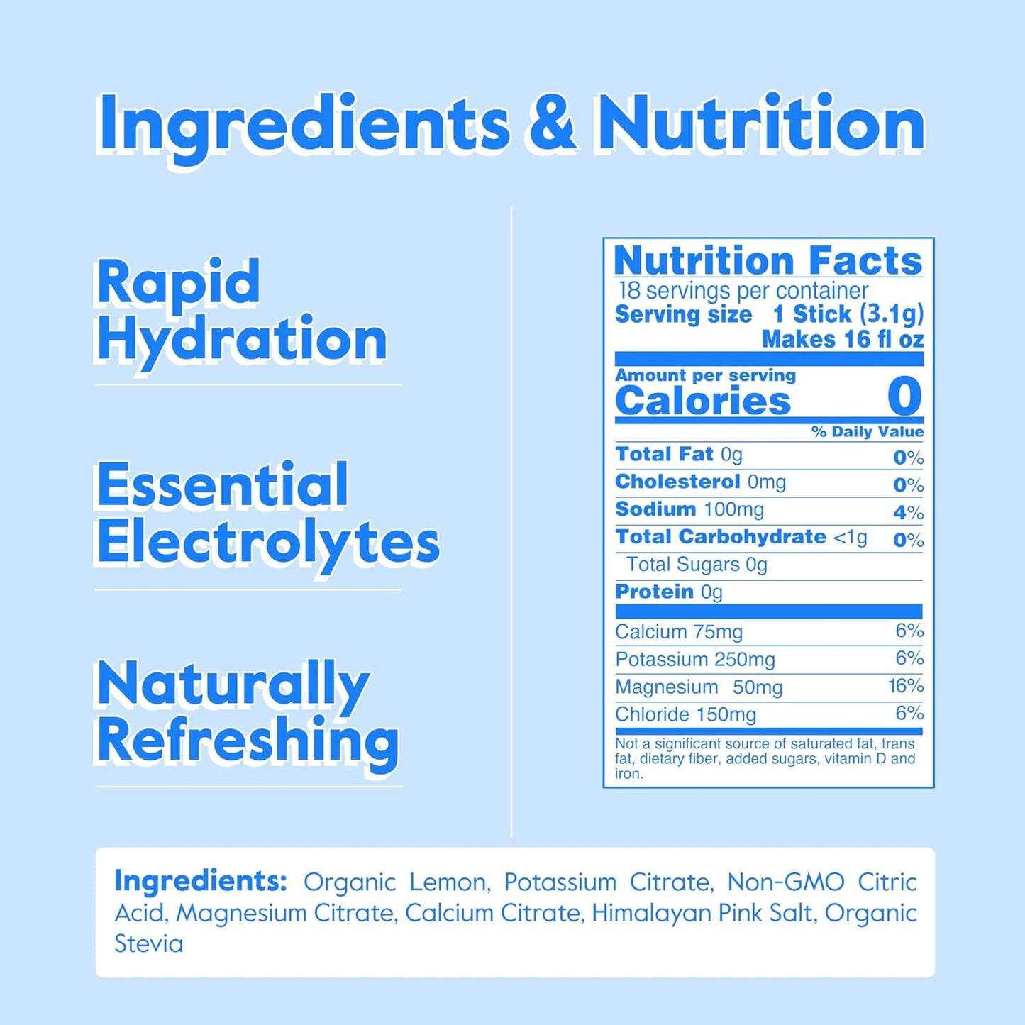 Nectar Hydration Packets - Electrolytes Powder Packets - Sugar Free & 0 Calorie - Organic Fruit Liquid Daily IV Hydrate Packets for Dehydration Relief & Rehydration (Pineapple 18 Pack)