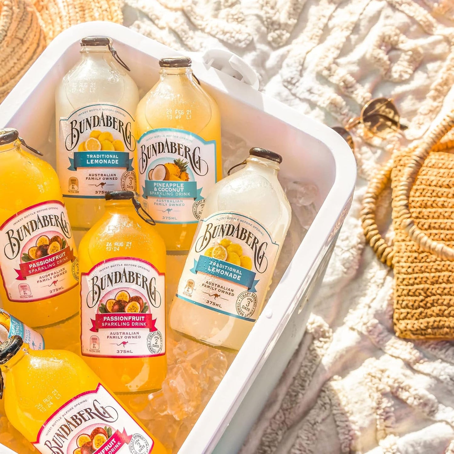 Bundaberg Passionfruit Sparkling Drink, 12 x 375 Milliliters