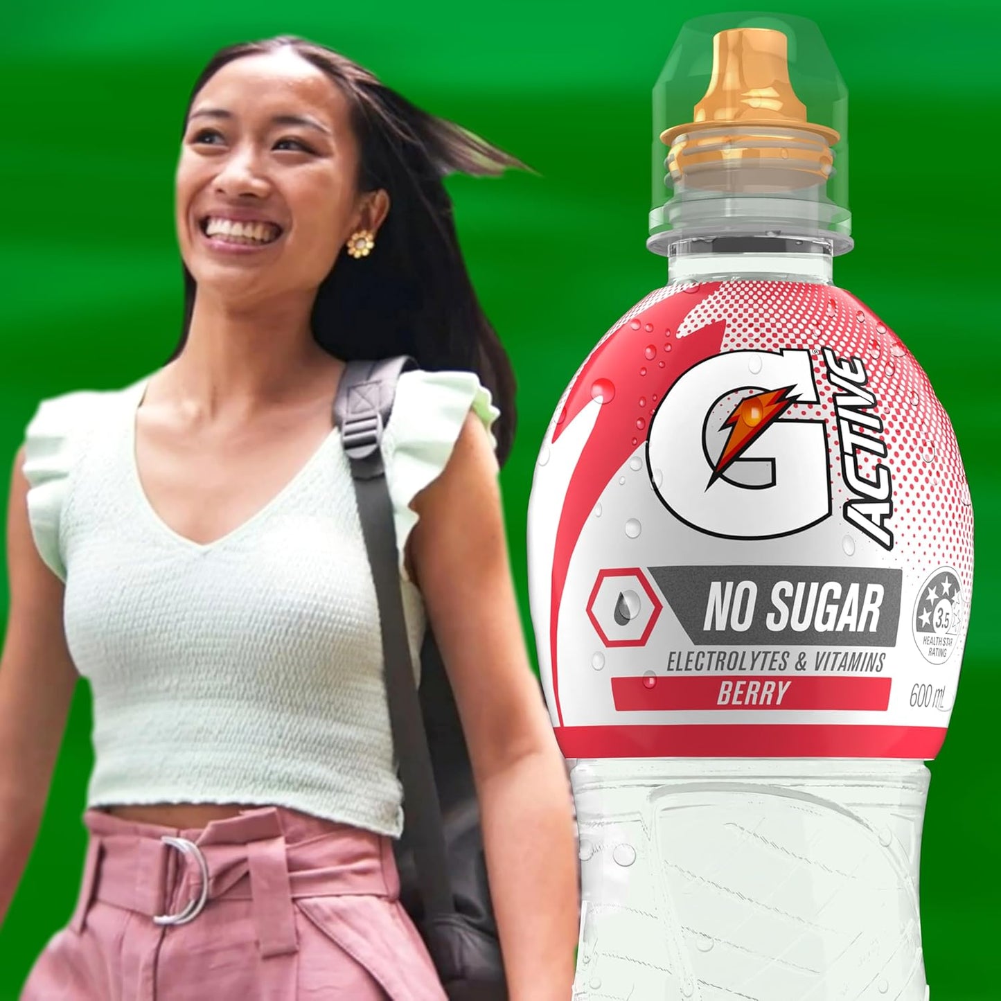 Gatorade G-Active Berry Flavoured Electrolyte Water, 12 x 600ml
