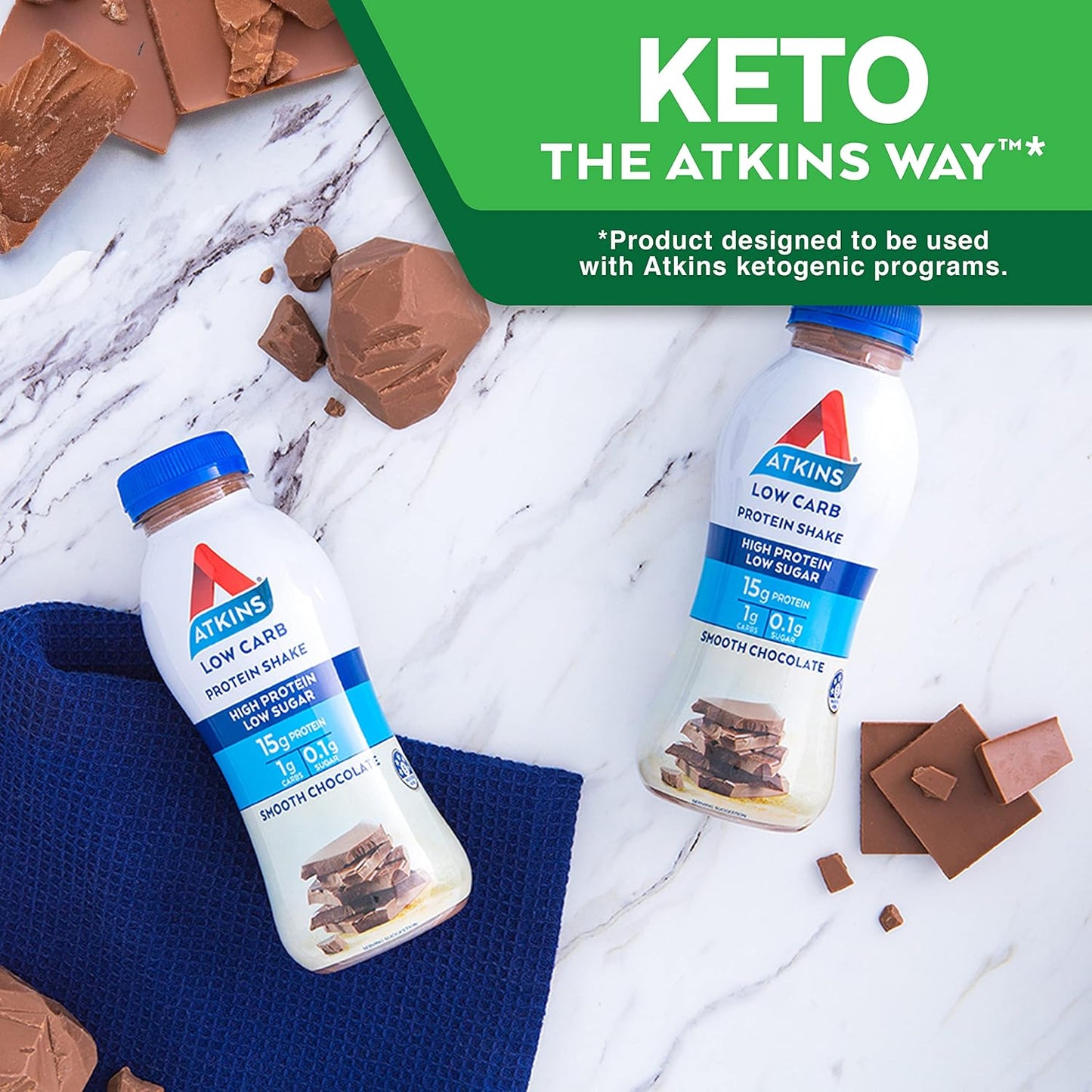 Atkins Chocolate Lo Carb Protein Shake 330 ml (Pack of 6)