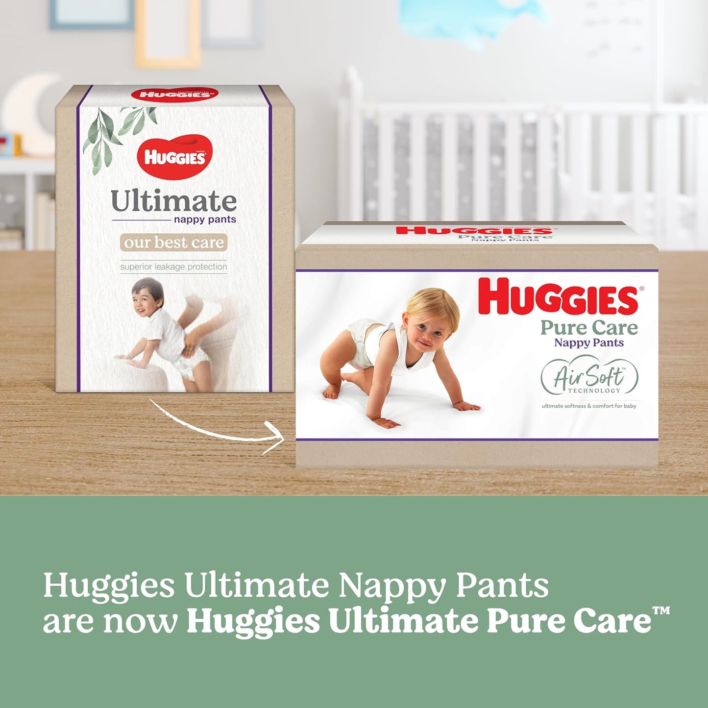 Huggies Pure Care Nappy Pants Size 4 (10-15kg) 88 Count