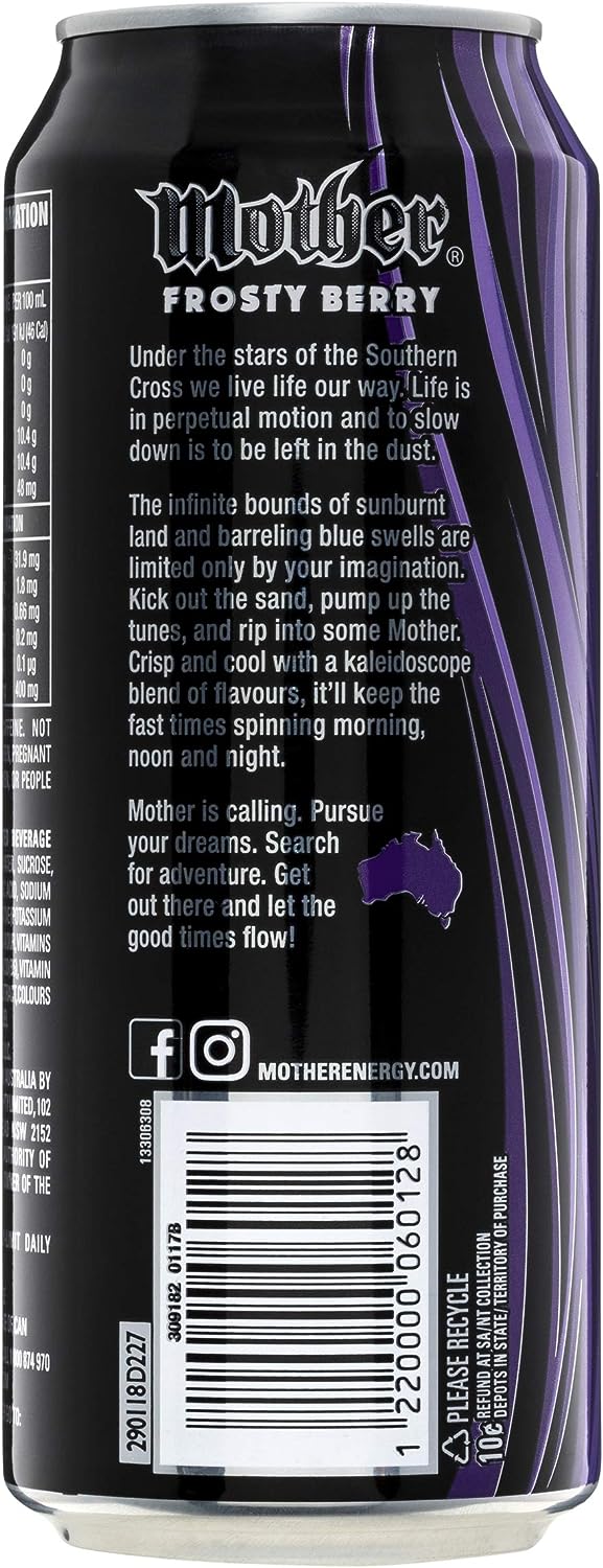 Mother Energy Drink Frosty Berry Cans 24 x 500 ml