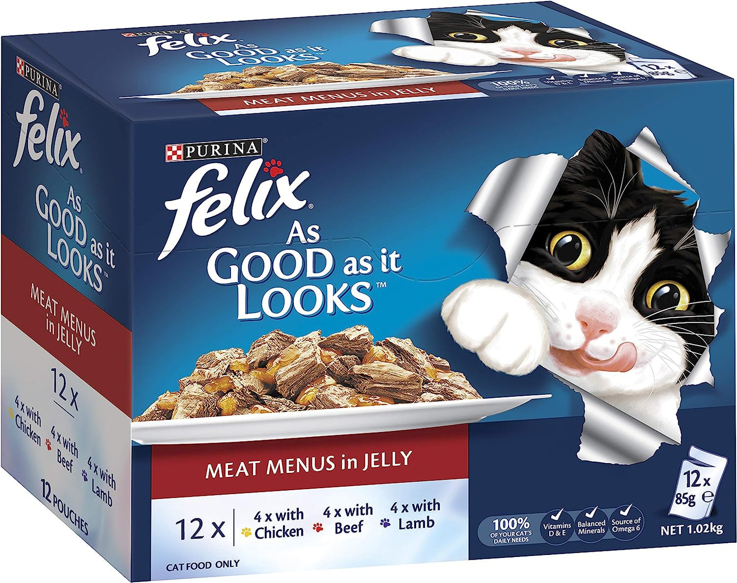 Felix As Good As It Looks -Meat Menus, Adult and Senior, 60x85g