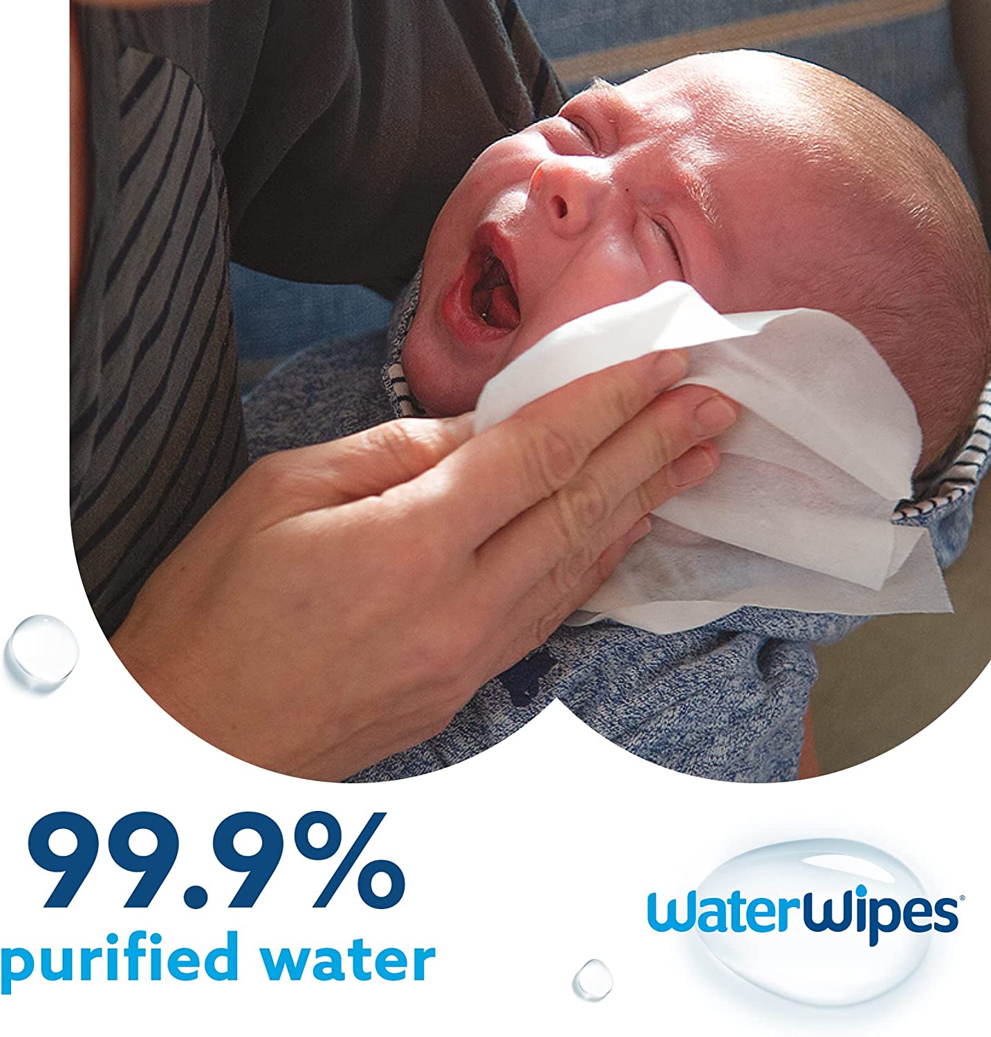 WaterWipes Original Plastic Free Baby Wipes, 540 Count (9 packs x 60 wipes)