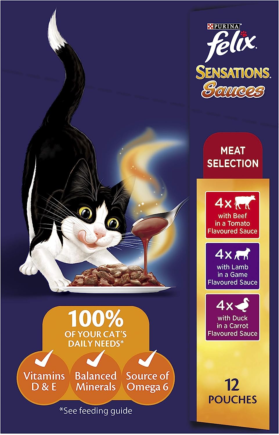 Felix Sensations Sauces - Meat Selection, Adult and Senior, 60x85g