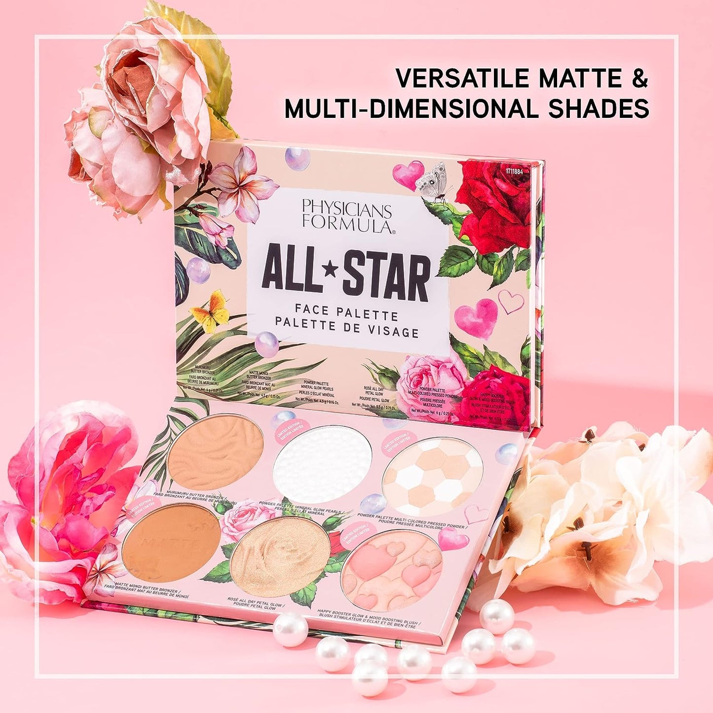 All-Star Face Palette Holiday Gift Set For Women Bronzer, Blush, Powder Makeup Collection | Christmas | Dermatologist Tested, Clinicially Tested