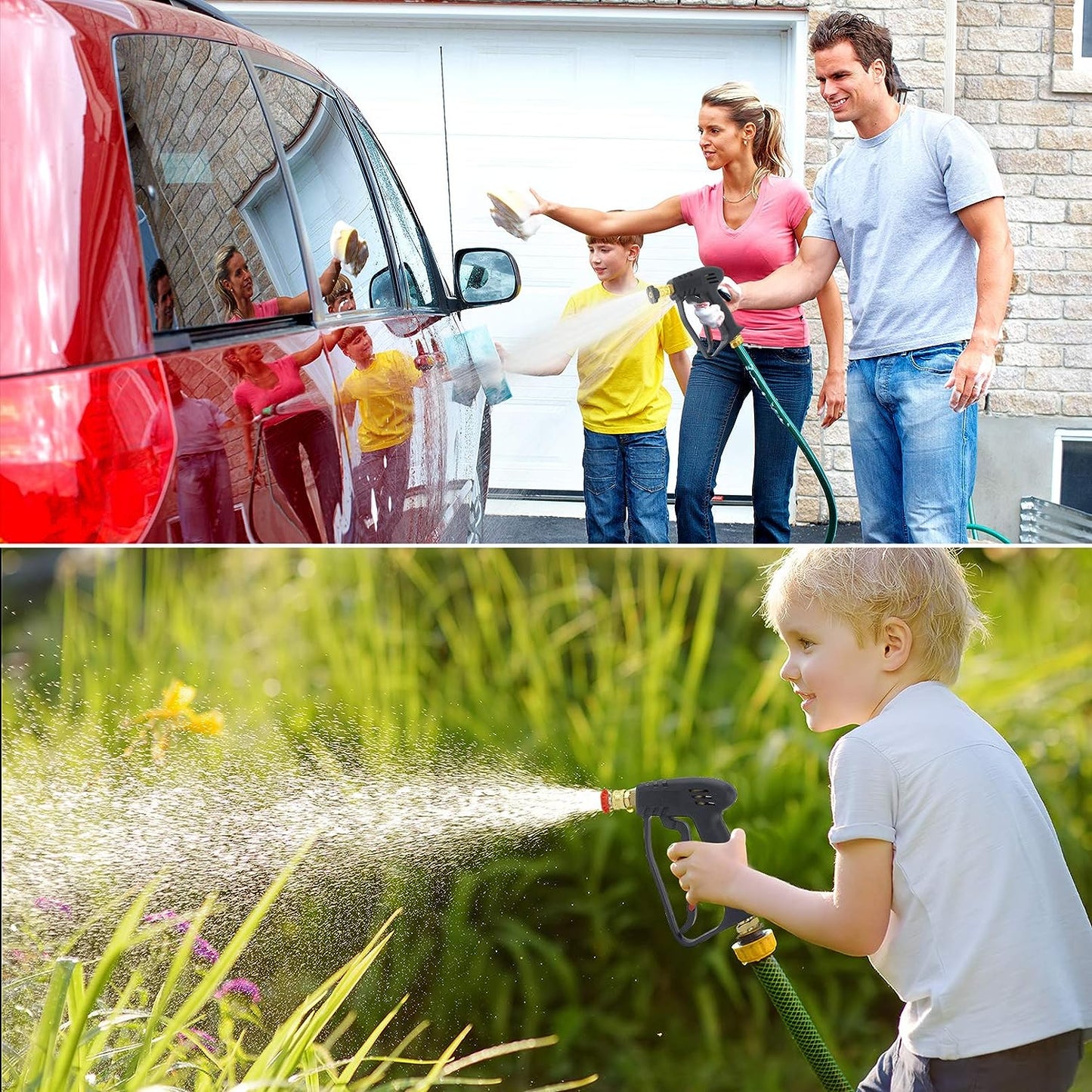 DERASL High Pressure Washer Gun M22 14 mm Car Wash Gun Spray Fitting Nozzle Tip 5 pcs 4000 PSI Hot and Cold Water Replacement for Car Cleaning.