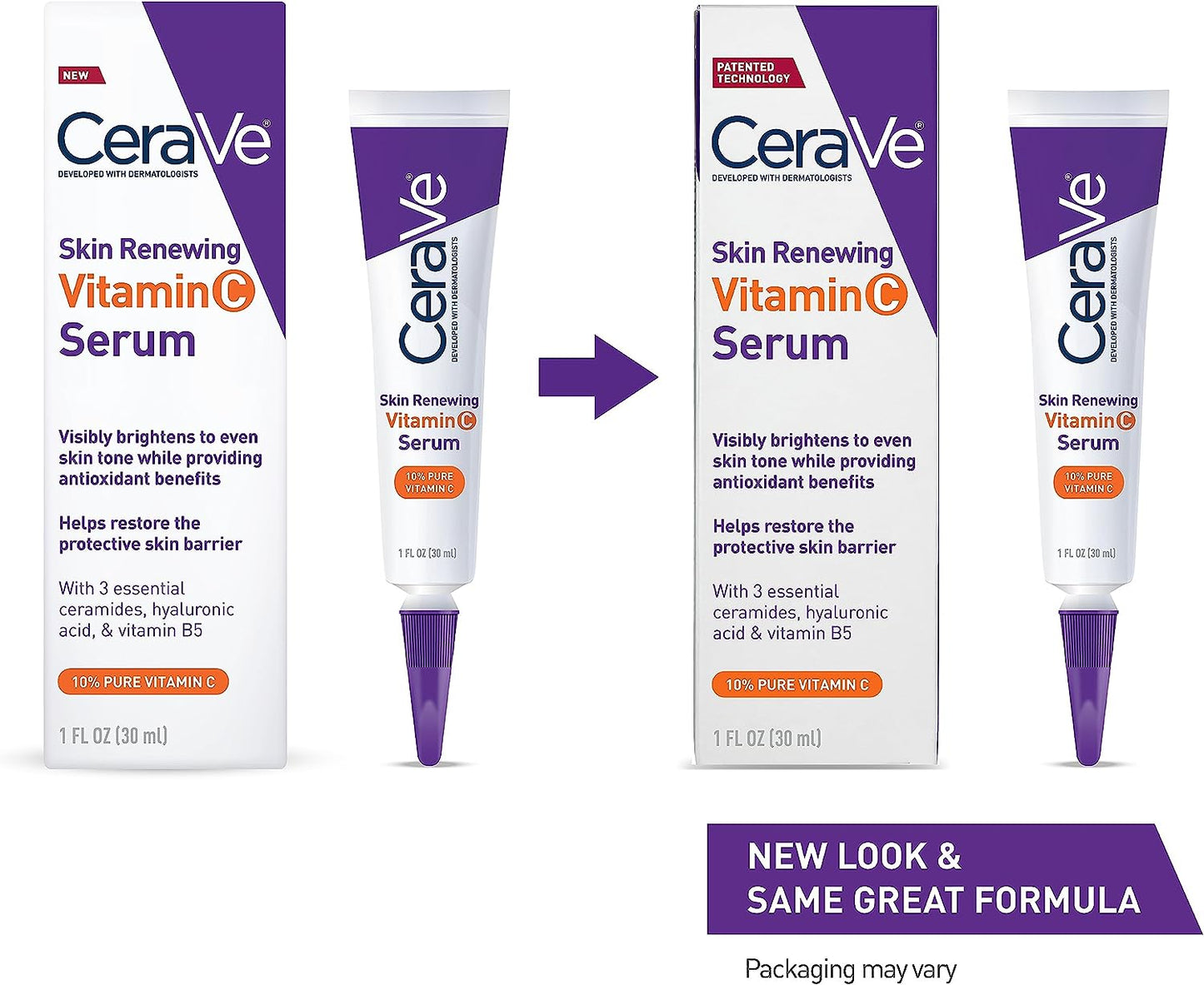 CeraVe Vitamin C Serum with Hyaluronic Acid | Skin Brightening Serum for Face with 10% Pure Vitamin C | Fragrance Free