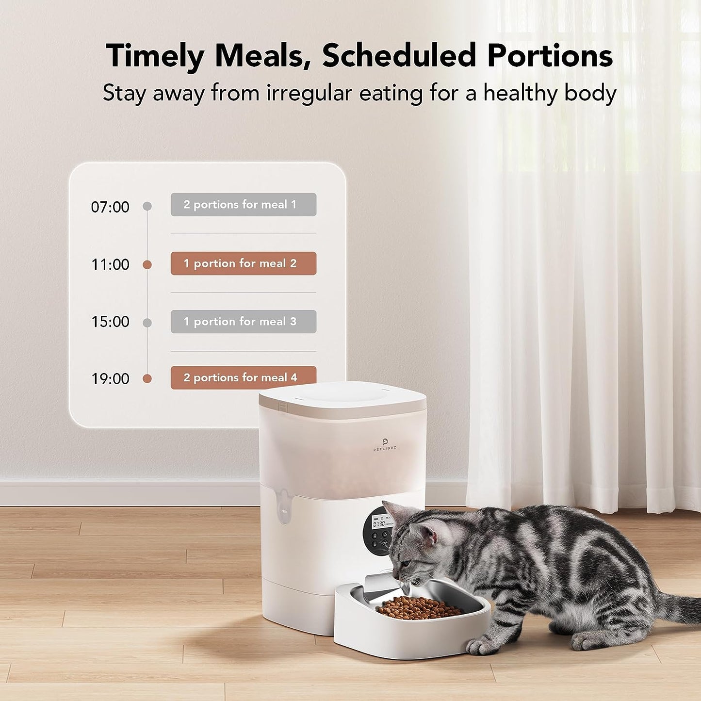 PETLIBRO Automatic Cat Food Dispenser, Automatic Cat Feeder with Customize Feeding Schedule, Interactive Voice Recorder, Timed Pet Feeder for Cat & Dog