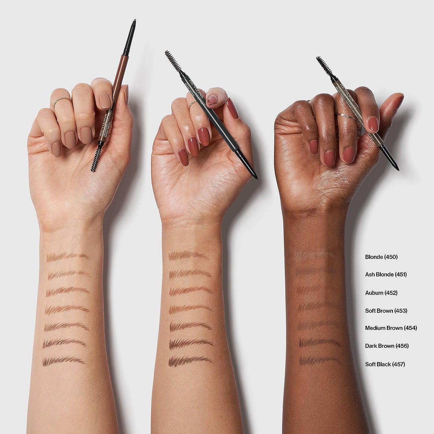 ColorStay Micro Eyebrow Pencil with Built In Spoolie Brush, Infused with Argan and Marula Oil, Waterproof, Smudgeproof, 454 Medium Brown