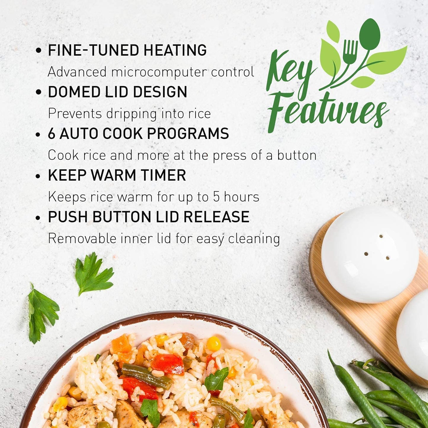 Panasonic 5-Cup Rice Cooker, White/Silver (SR-DF101WST)