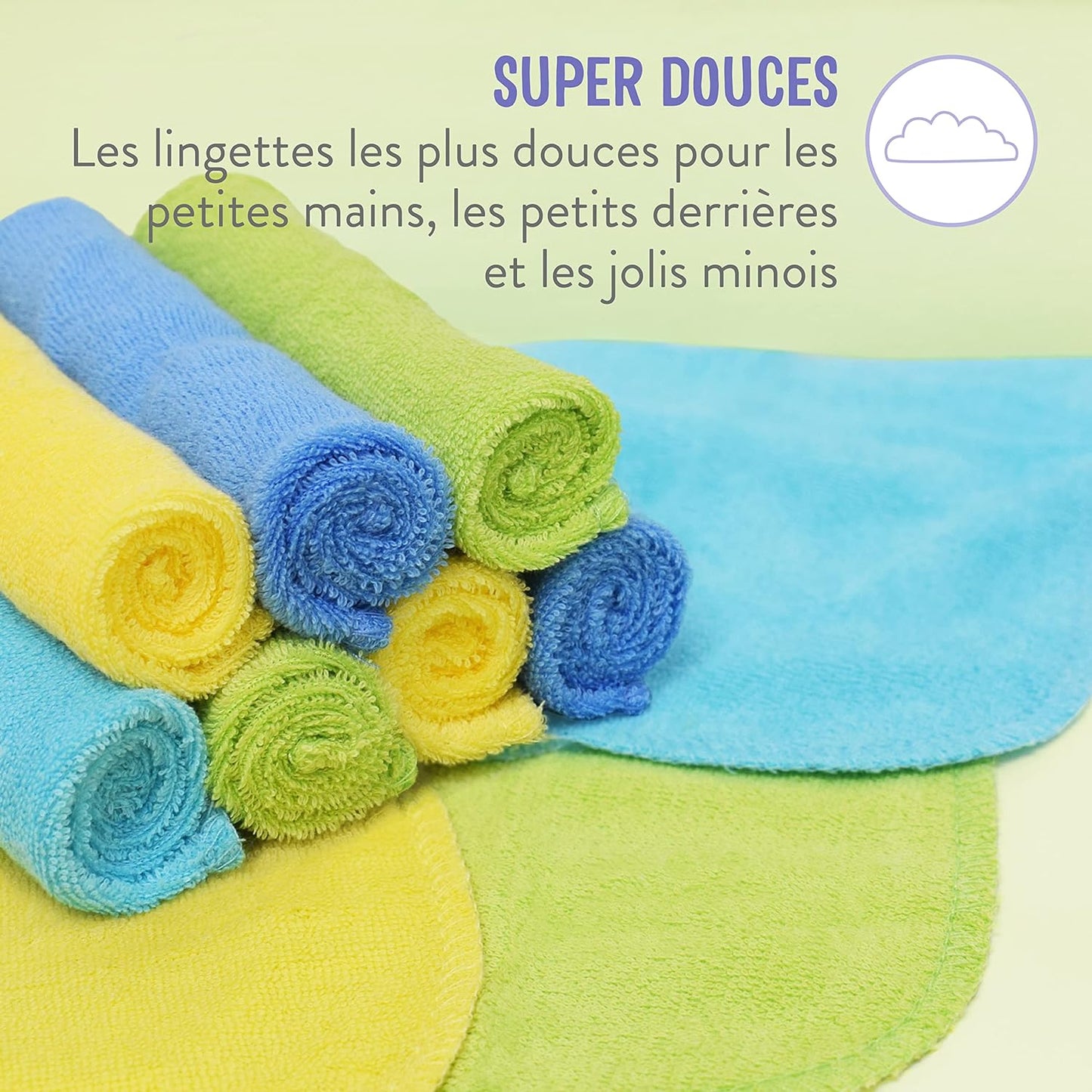 Bambino Mio, Reusable Baby Wipes, Super Soft and Chemical Free