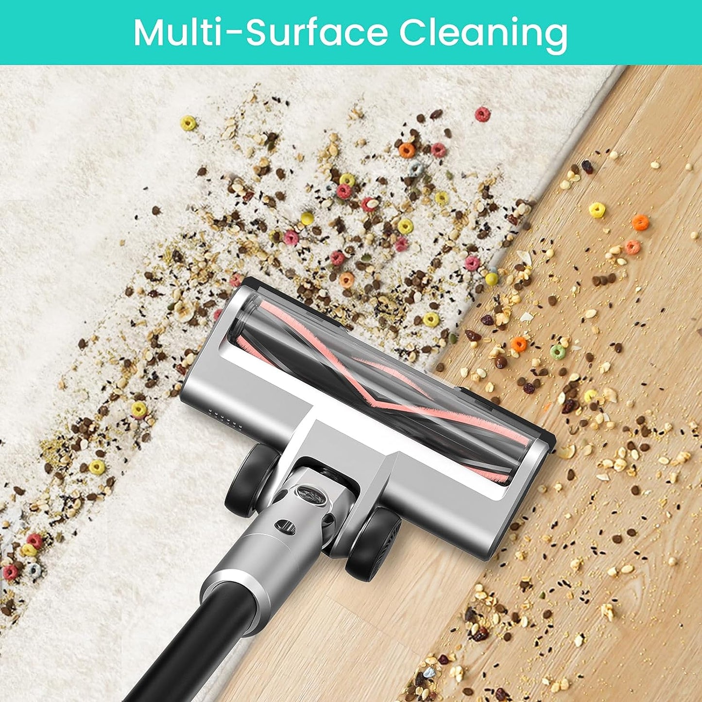 Belife S10 Cordless Vacuum Cleaner, Stick Vacuum Cleaners for Home Carpet and Hardwood Floor, Household Wireless Vacuum for Pet Hair, 22Kpa Powerful Digital