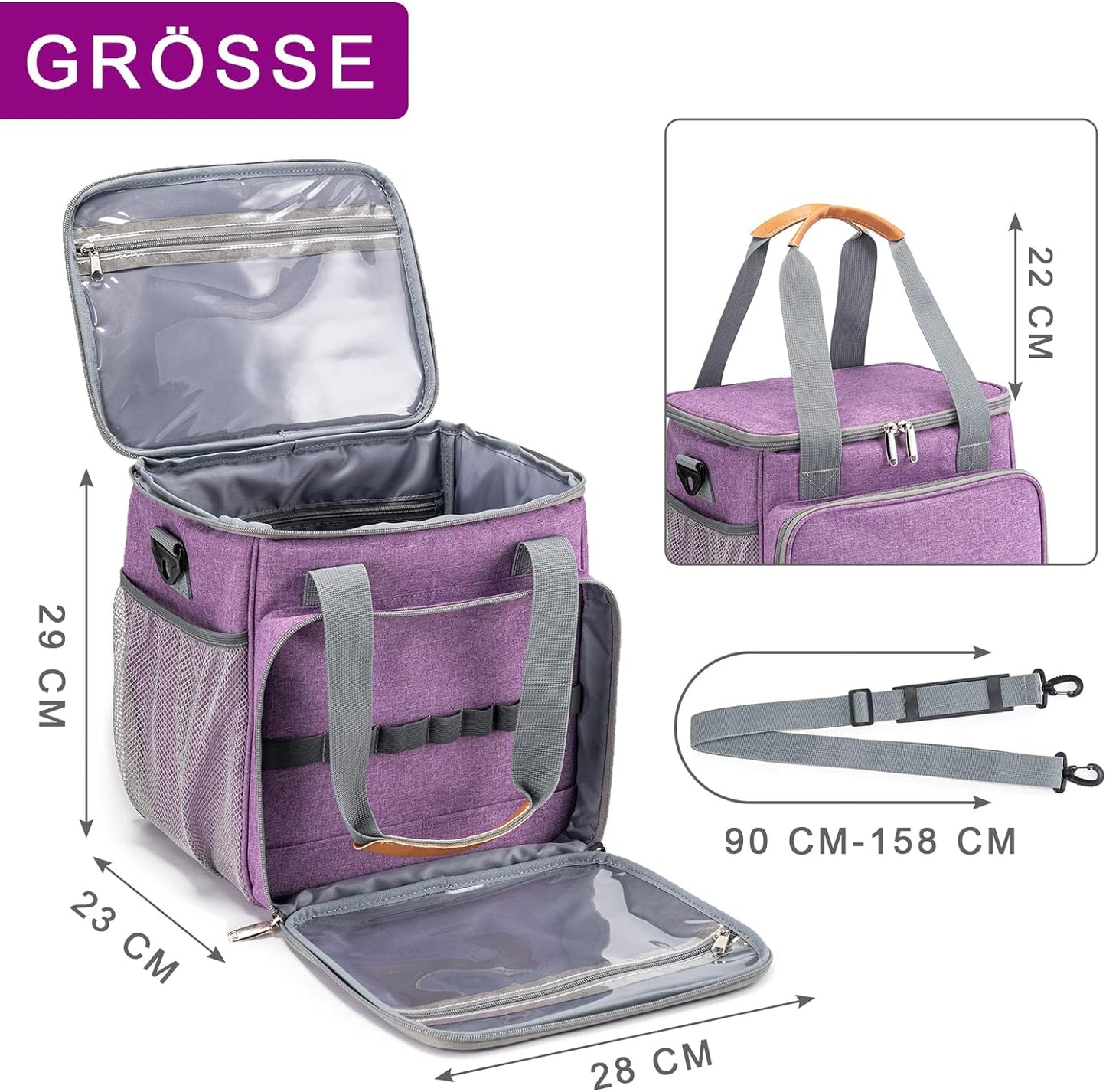 BABEYER Pet Grooming Bag, Dog Grooming Accessories Organizer Carry Bag, Perfect for Pet Grooming Tool Kit Accessories