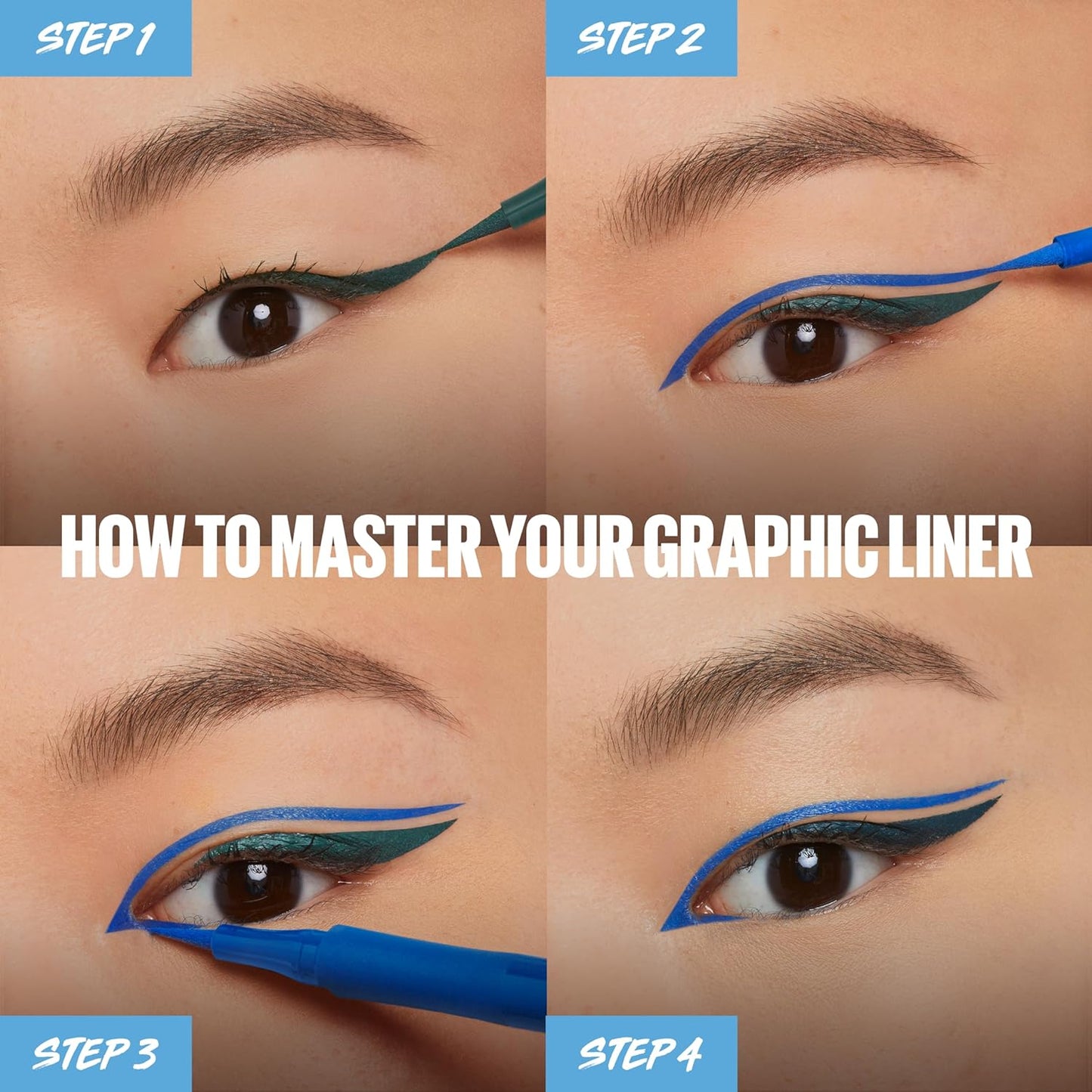 Maybelline Eyestudio Master Precise All Day Waterproof Liquid Eyeliner Makeup, Black, 2 Count