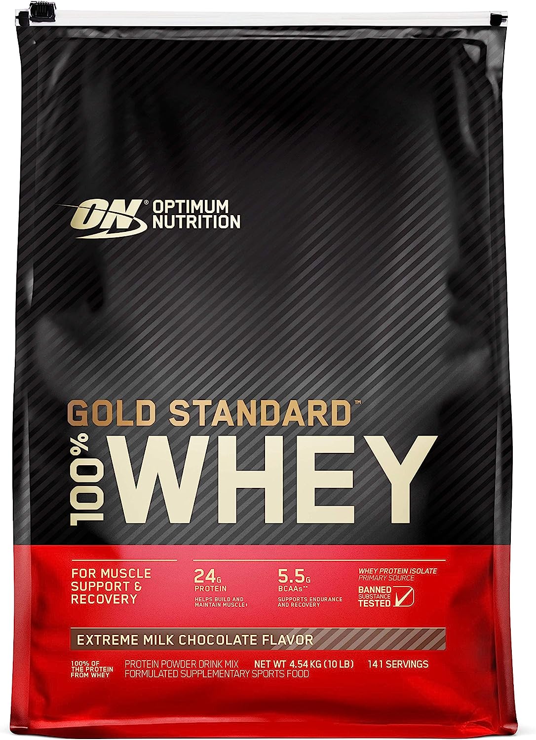 OPTIMUM NUTRITION Gold Standard 100% Whey Protein Powder, Extreme Milk Chocolate, 4.55kg