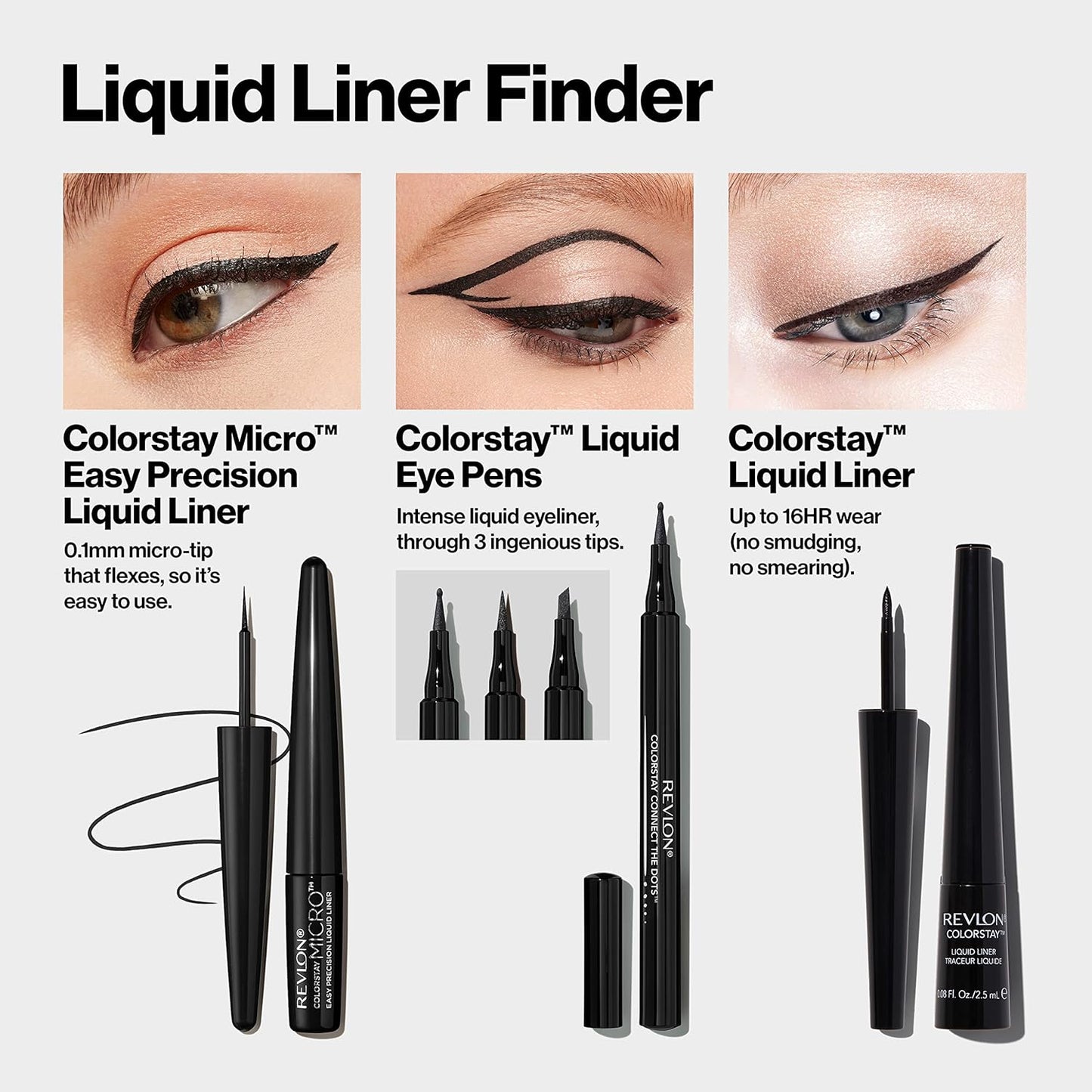 REVLON Micro Easy Precision Liquid Liner, 301 Blackout