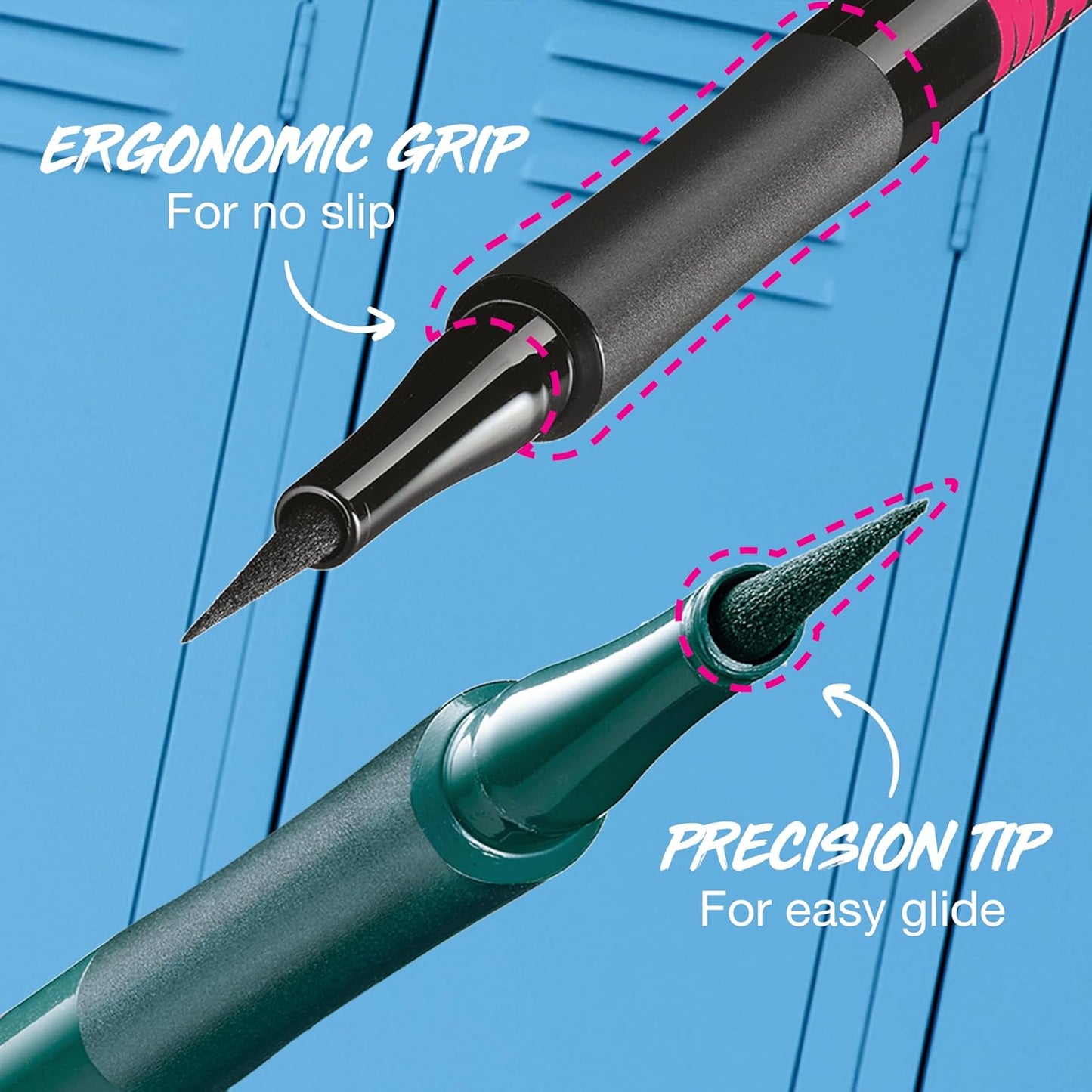 Maybelline Eyestudio Master Precise All Day Waterproof Liquid Eyeliner Makeup, Black, 2 Count