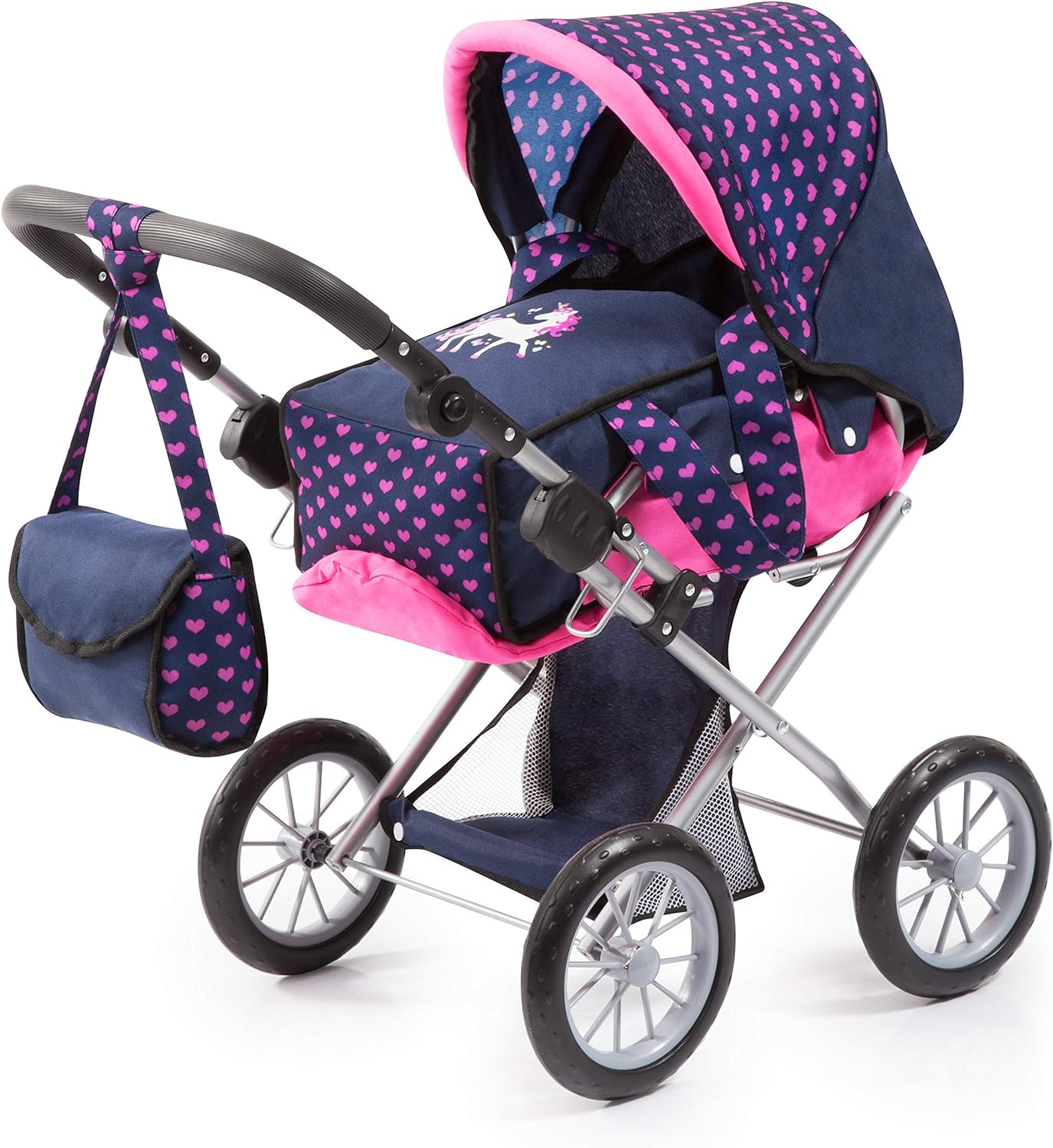 Bayer Design Baby Doll City Star Pram in Polka Dots,