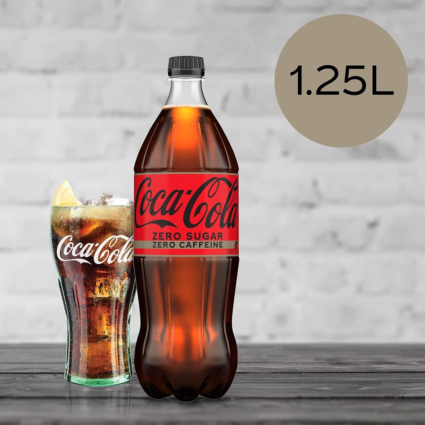Coca-Cola Zero Sugar Caffeine Free Soft Drink Multipack Bottles 12 x 1.25L