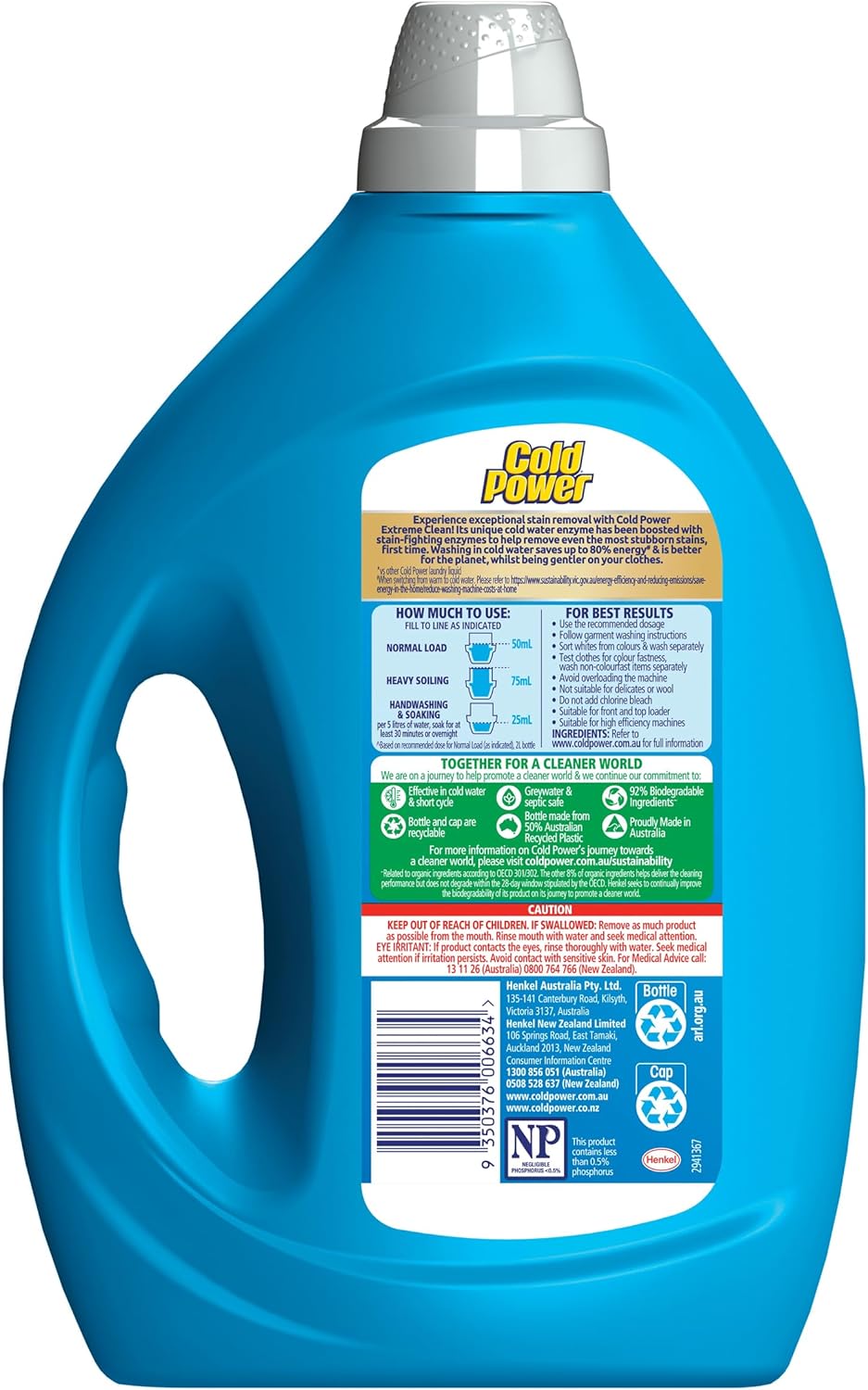 Cold Power Laundry Detergent Extreme Clean 2L