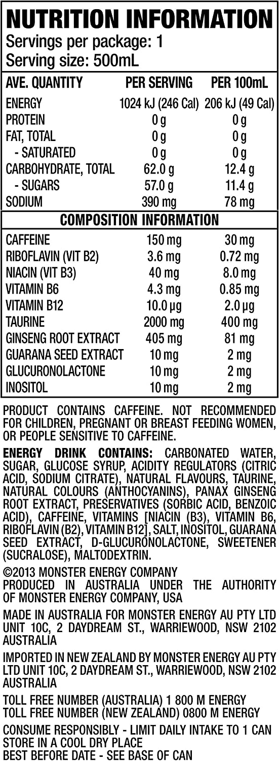 Monster Energy Drink 24 x 500ml