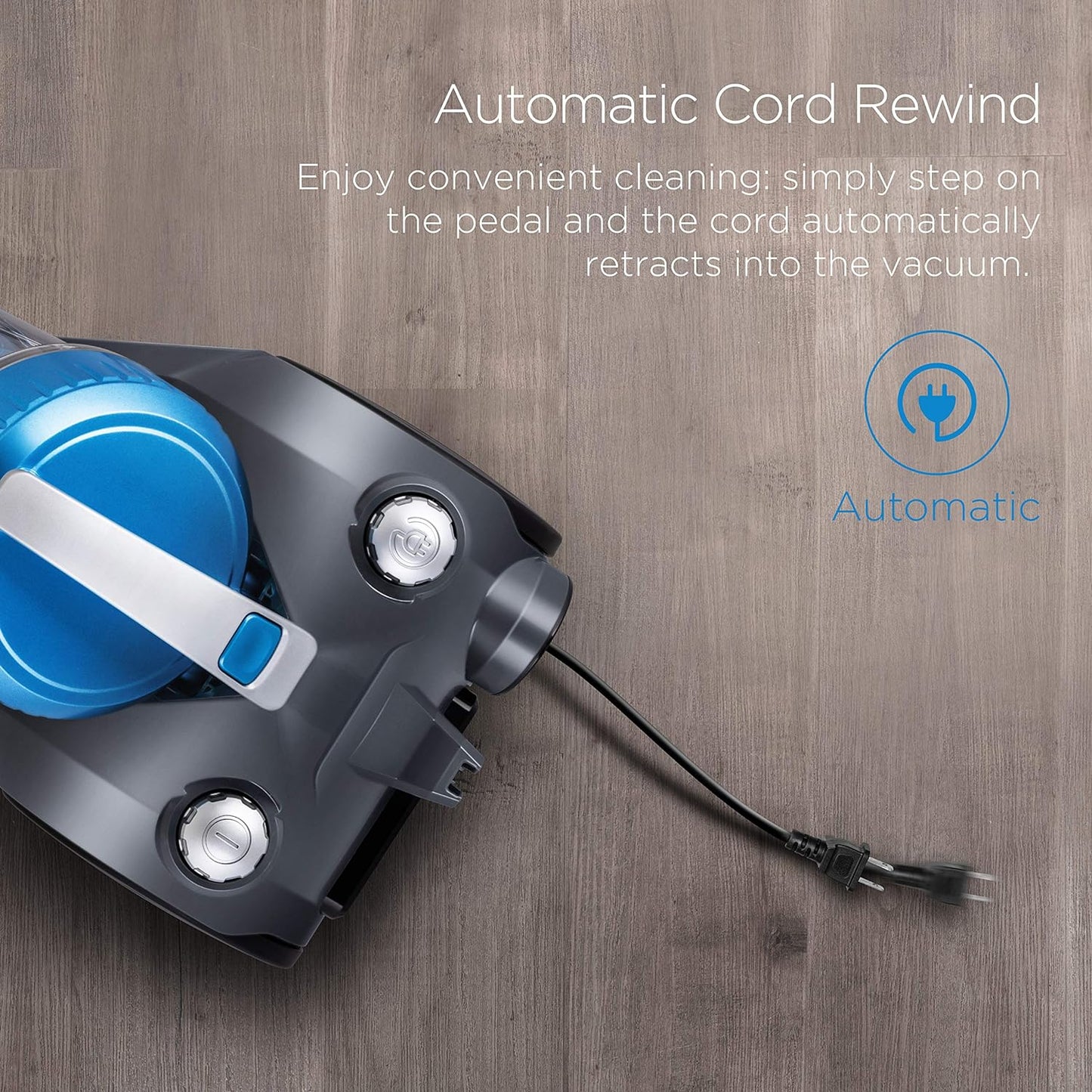 Eureka WhirlWind Bagless Canister Vacuum Cleaner, Lightweight Vac for Carpets and Hard Floors, Blue