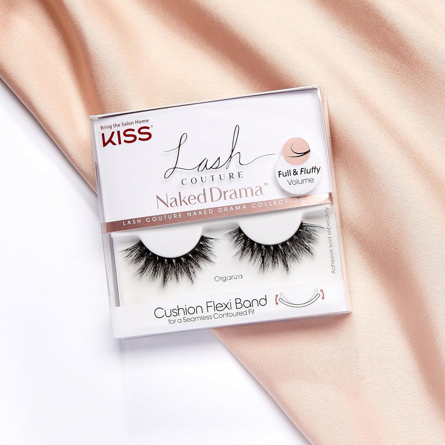 KISS Lash Couture Naked Drama Collection, Full & Fluffy Volume 3D Faux Mink False Eyelashes, Reusable and contact lens friendly
