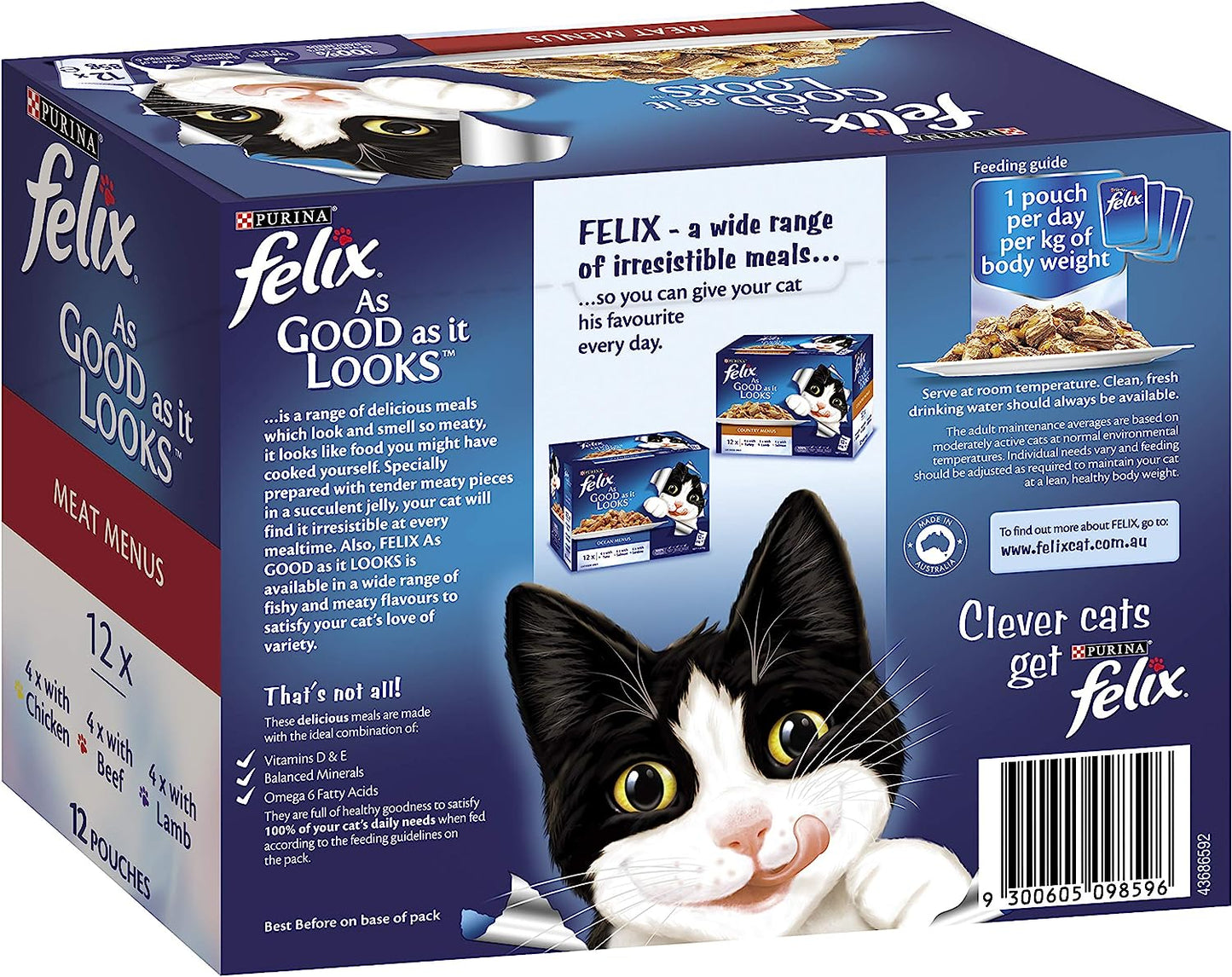 Felix As Good As It Looks -Meat Menus, Adult and Senior, 60x85g