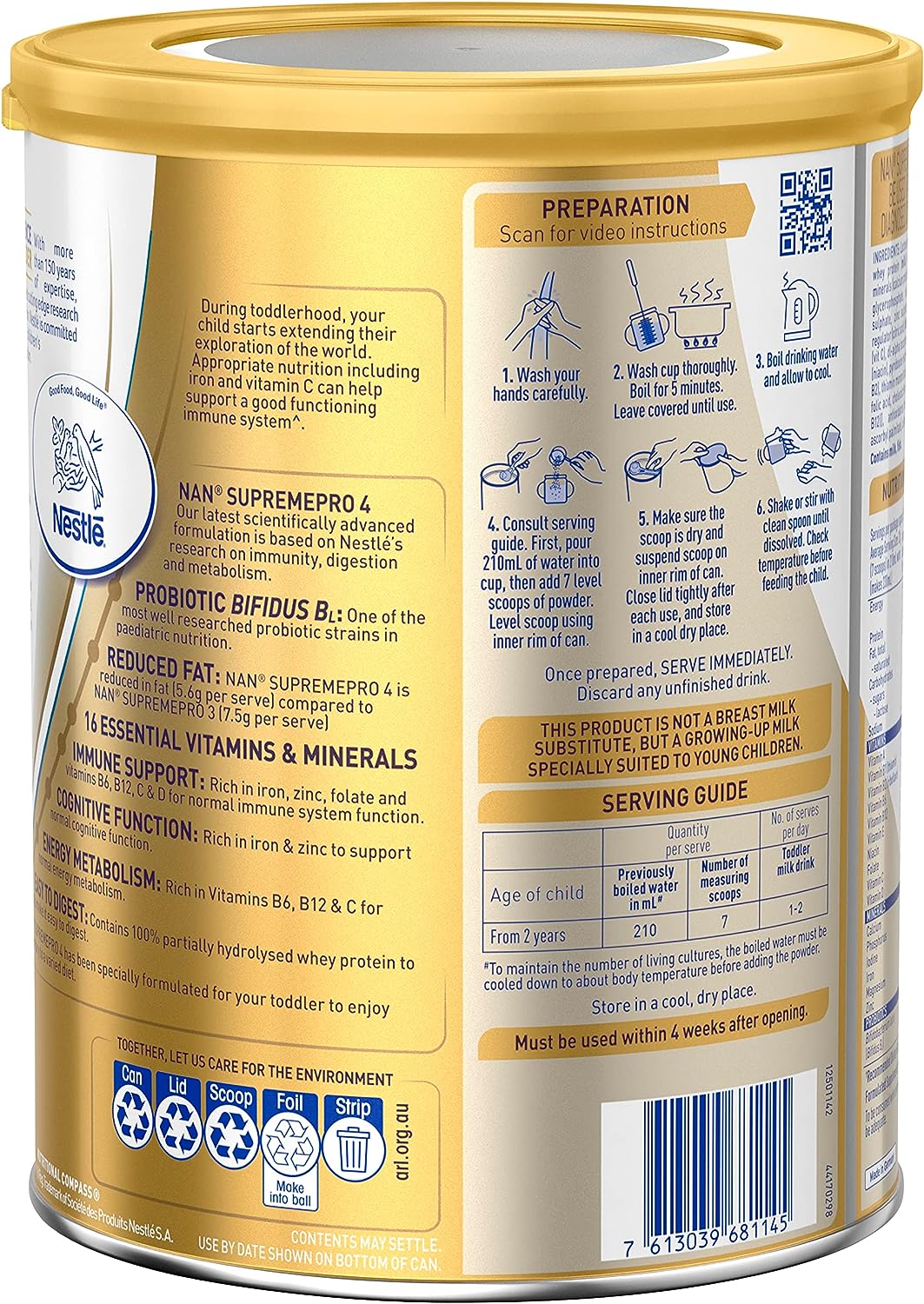 NAN SUPREMEpro 4, Premium Toddler 2+ Years