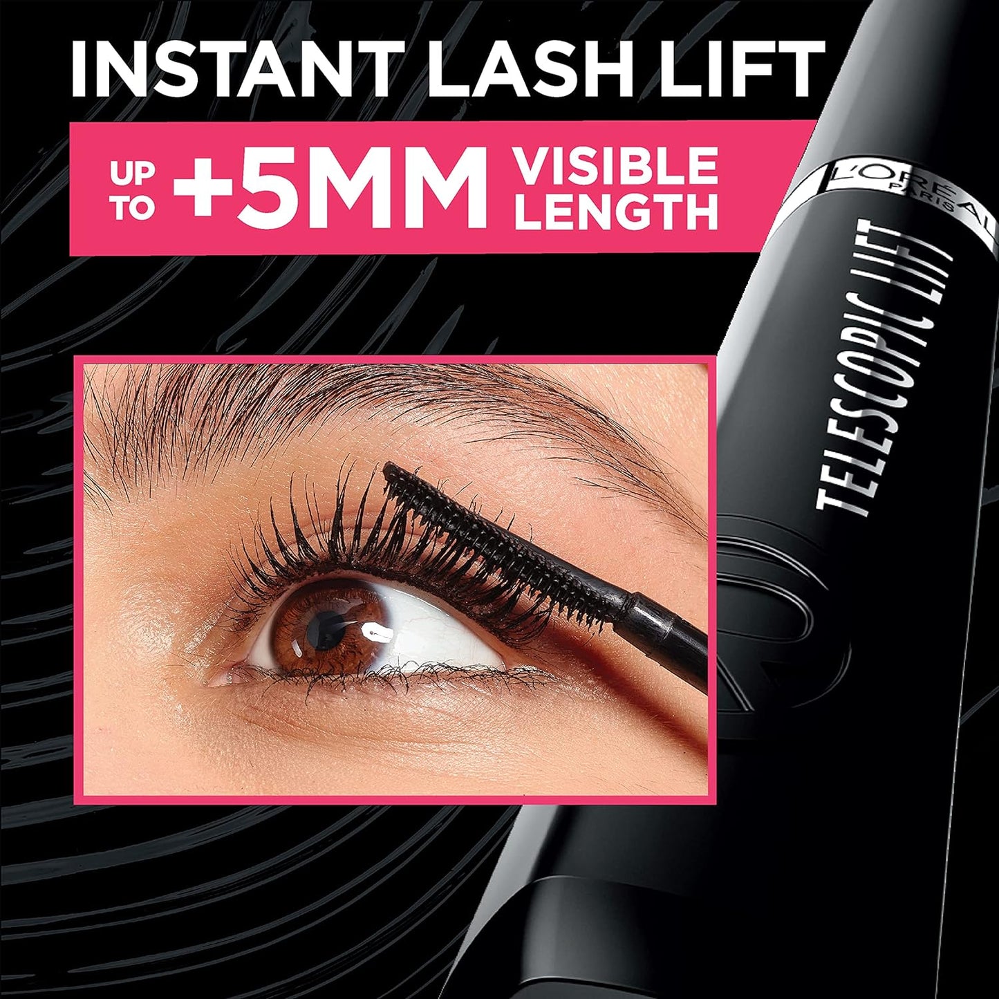 LOREAL Mascara, Lengthening and Volumizing Eye Makeup, Lash Lift with Up to 36HR Wear, Black, 0.33 Fl Oz