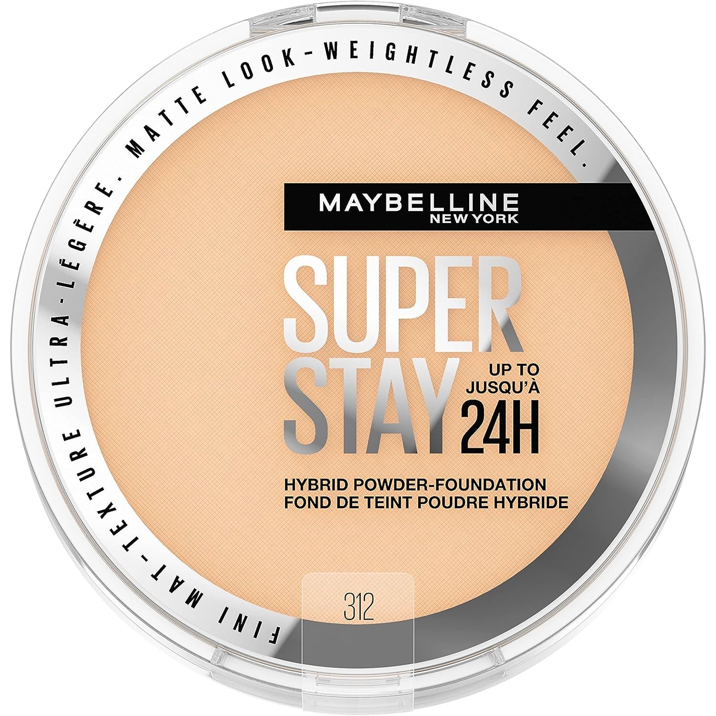 Maybelline New York Super Stay Up to 24HR Hybrid Powder-Foundation, Mediukeup