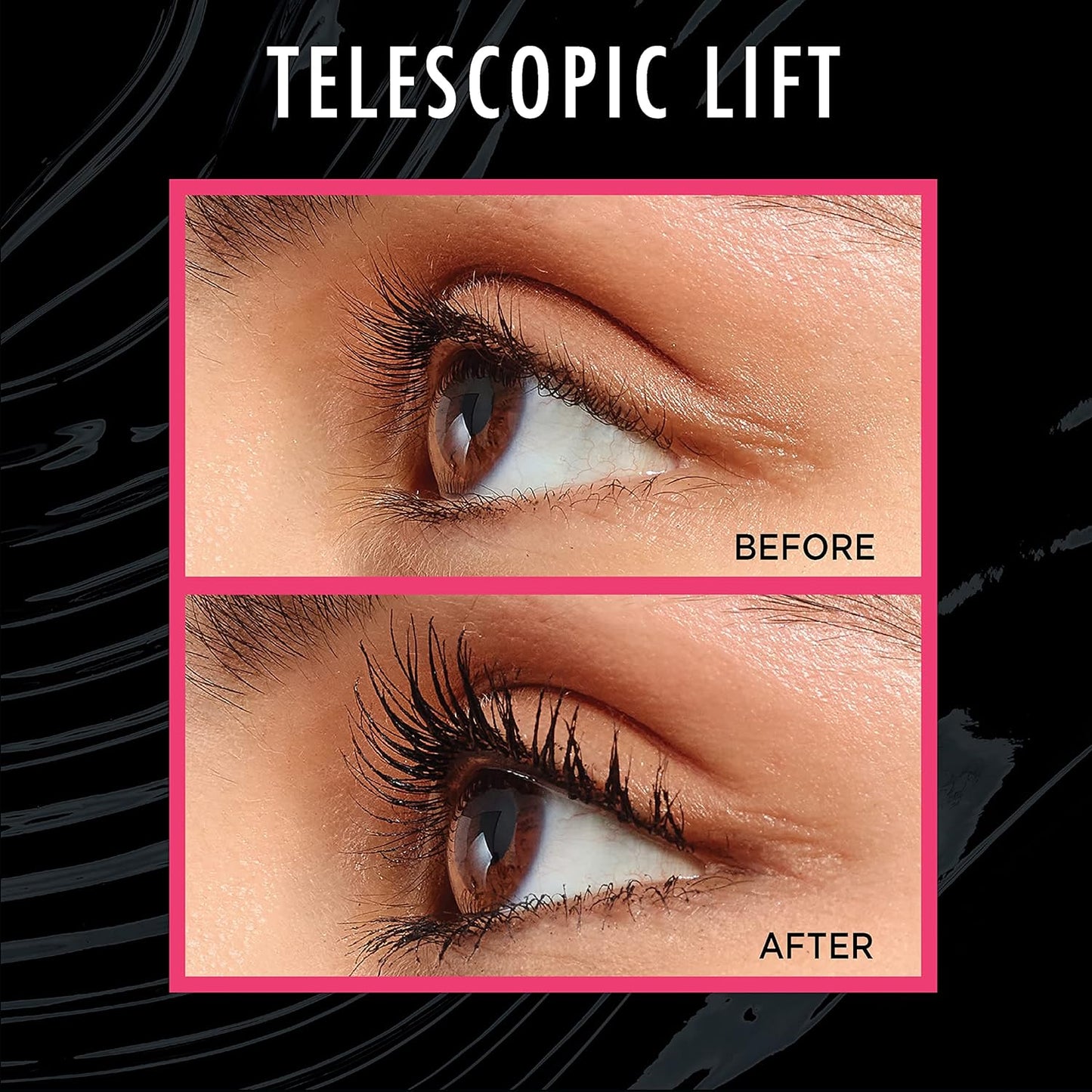 L’Oréal Paris Telescopic Lift Washable Mascara, Lengthening and Volumizing Eye Makeup, Lash Lift with Up to 36HR Wear, Black Brown, 0.33 Fl Oz