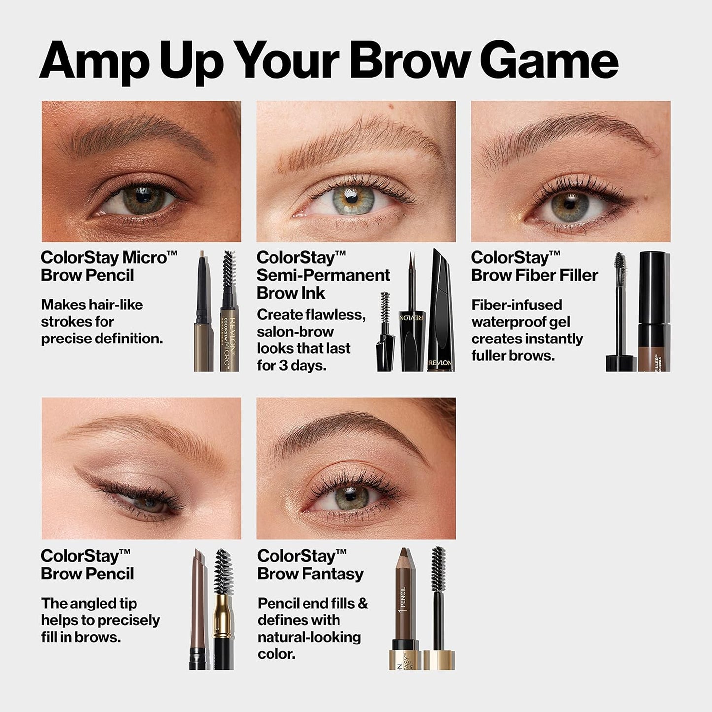 Revlon ColorStay Micro Eyebrow Pencil with Built In Spoolie Brush, Infused with Argan and Marula Oil, Waterproof, Smudgeproof, 451 Ash Blonde (Pack of 1)