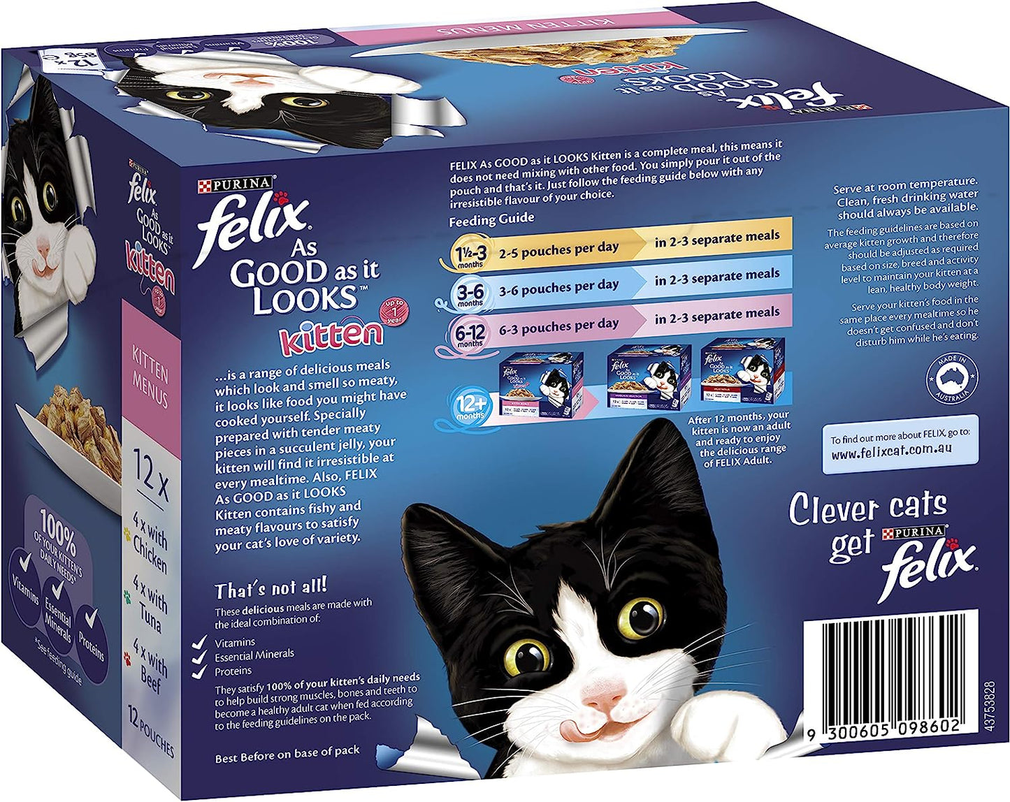 Felix As Good As It Looks - Kitten Menus, 60X85G