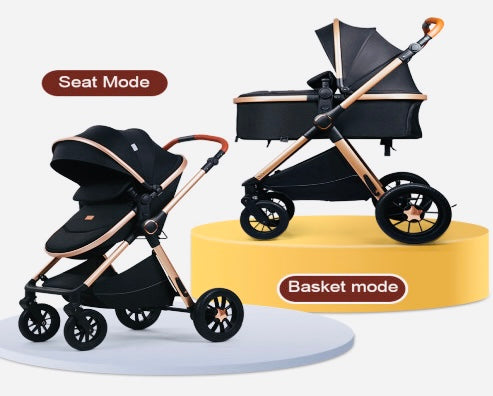 Luxury baby stroller one click foldable and reversible high quality baby stroller 0-36 months