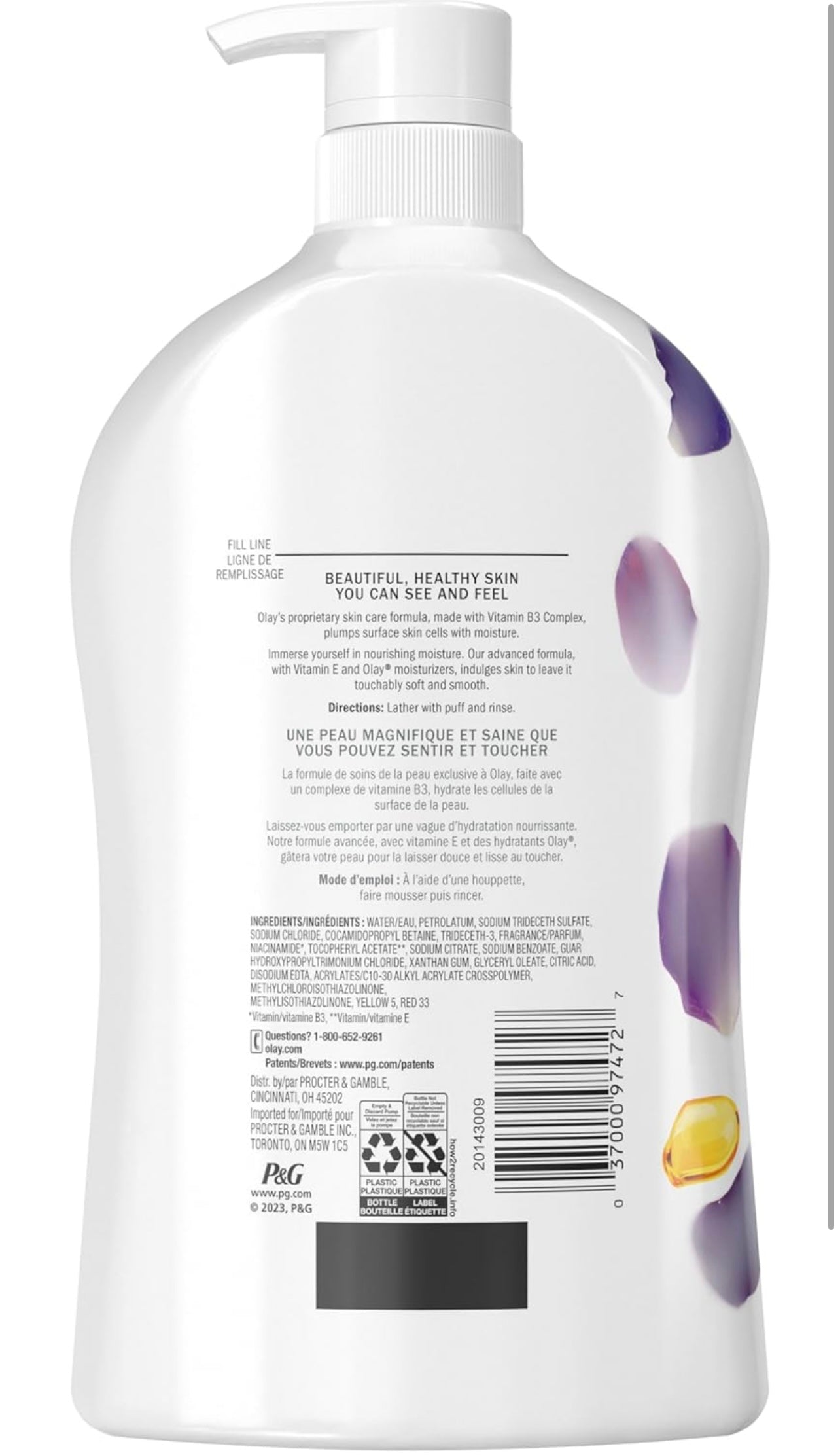 Olay Age Defying Body Wash with Vitamin E for Women, 33 fl oz (Pack of 4)