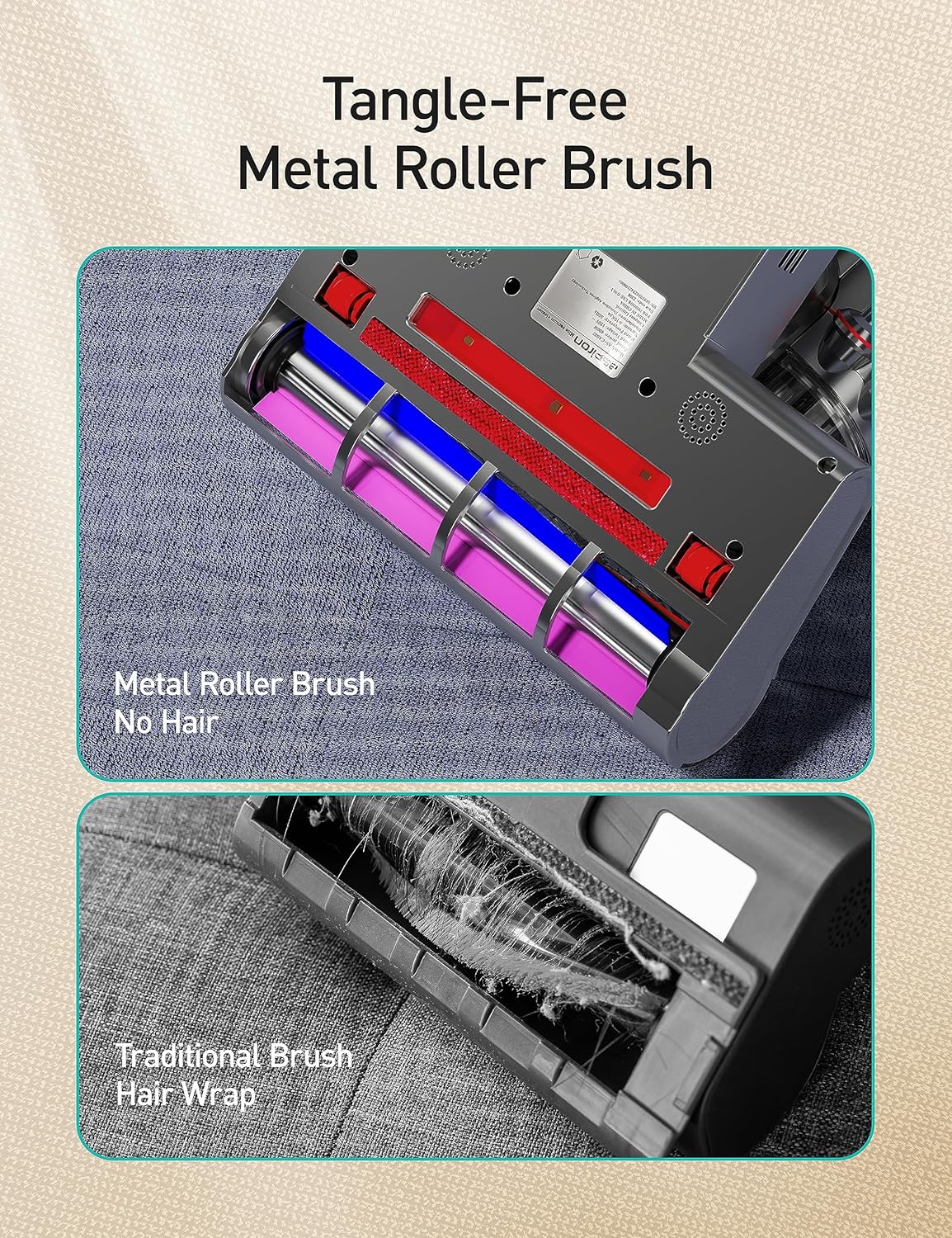 Aspiron Mattress Vacuum Cleaner, 15Kpa Bed Vacuum, 99.9% Allergen Removal, U/V Light & Ultrasonic, High Heating Tech, Intelligent Dust Sensor, Corded Handheld Vacuum for Dust, Pet Hair